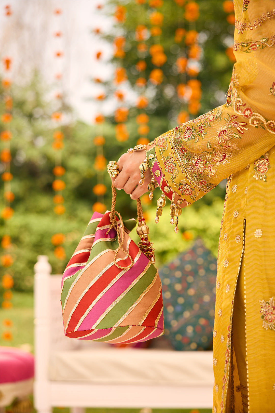 Alizeh Zarposh Style — Mairaz Mustard Three-Piece Suit