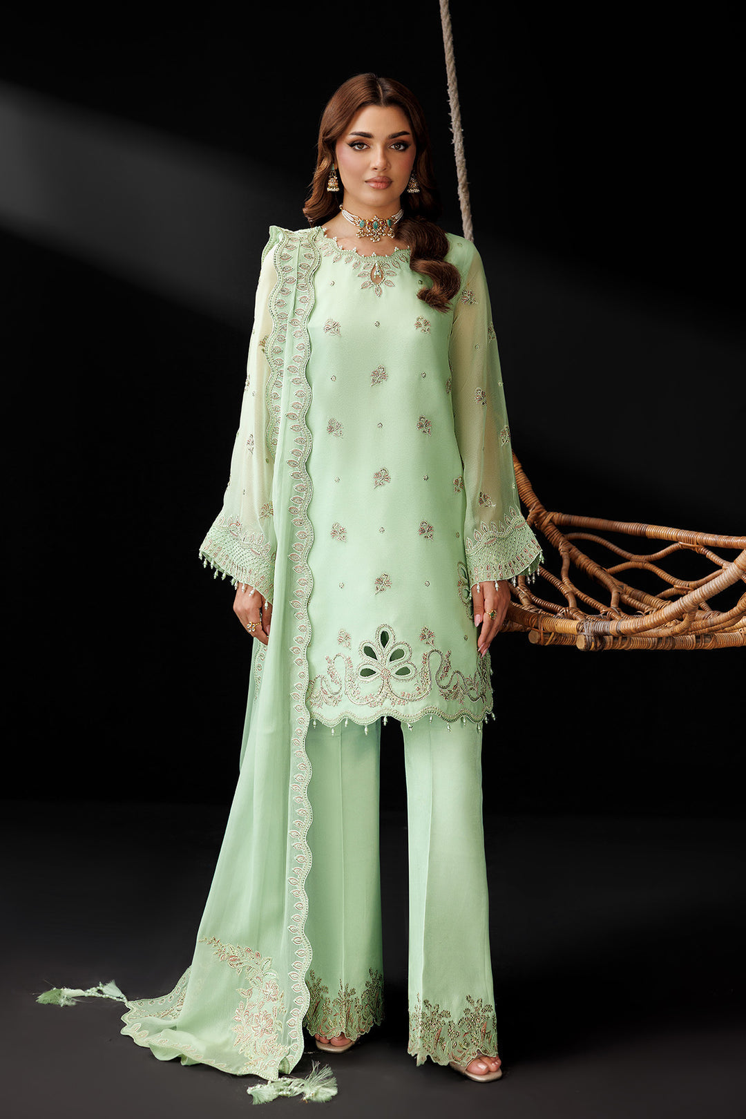 Alizeh AF-DUA-3038-Opaline Style — Mairaz Three-Piece Suit