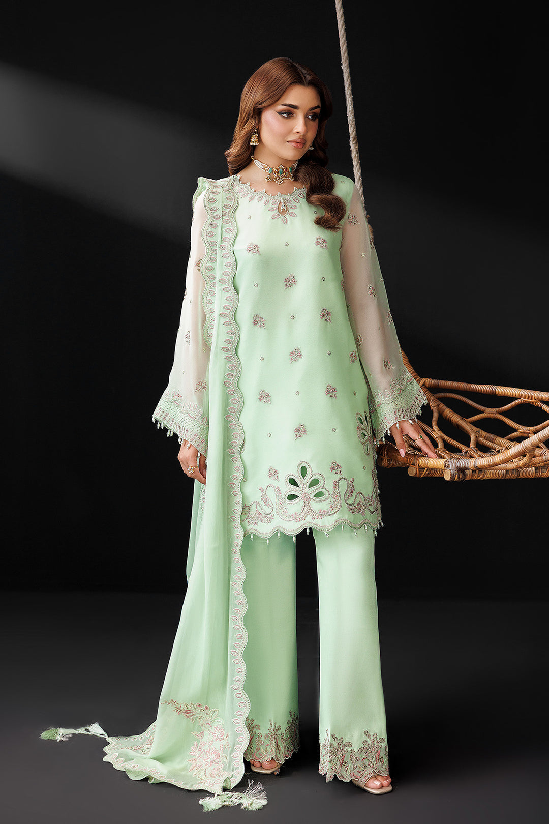 Alizeh AF-DUA-3038-Opaline Style — Mairaz Three-Piece Suit