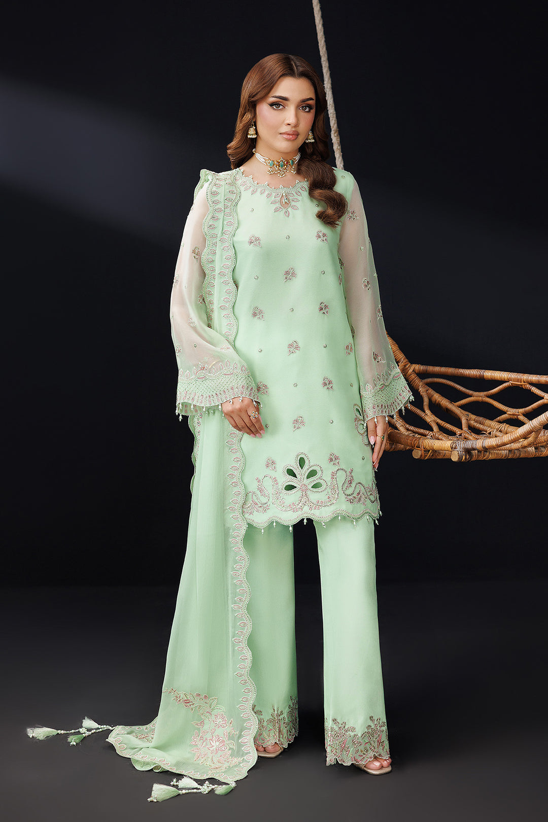Alizeh AF-DUA-3038-Opaline Style — Mairaz Three-Piece Suit