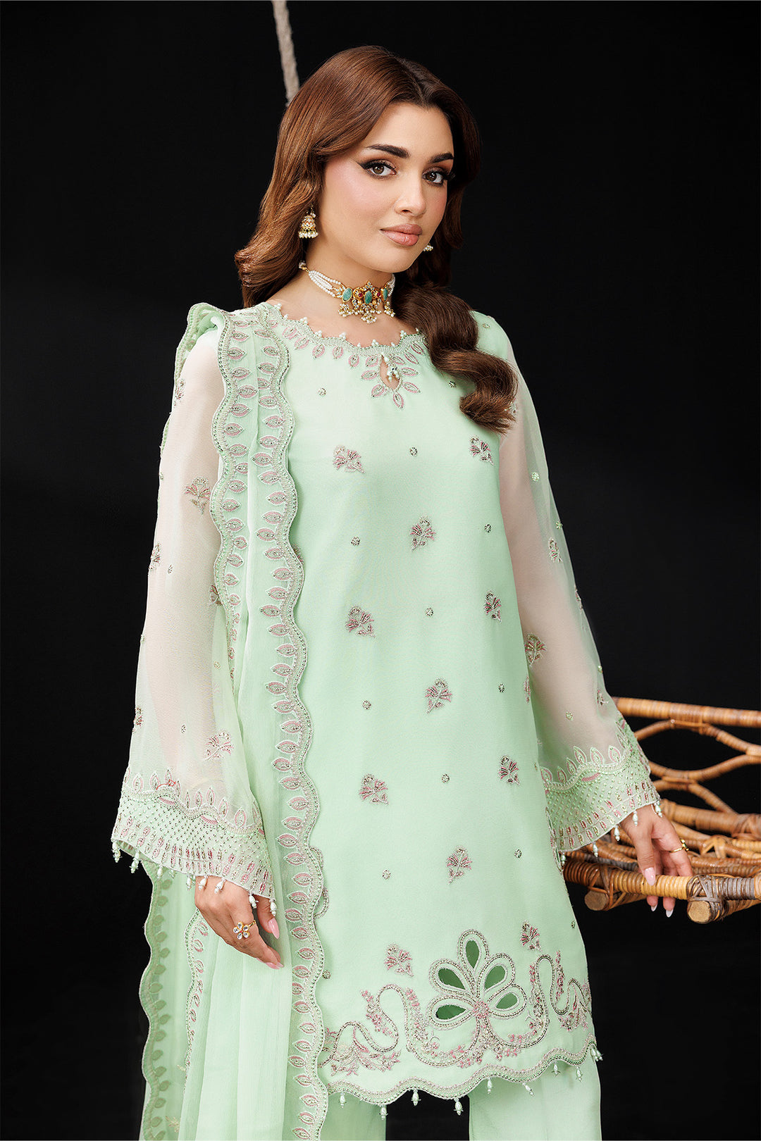 Alizeh AF-DUA-3038-Opaline Style — Mairaz Three-Piece Suit
