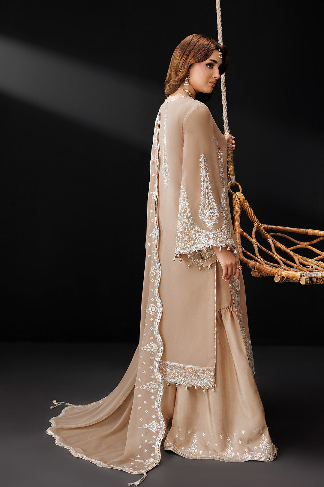 Alizeh Gilded Lace Style — Mairaz Three-Piece Suit