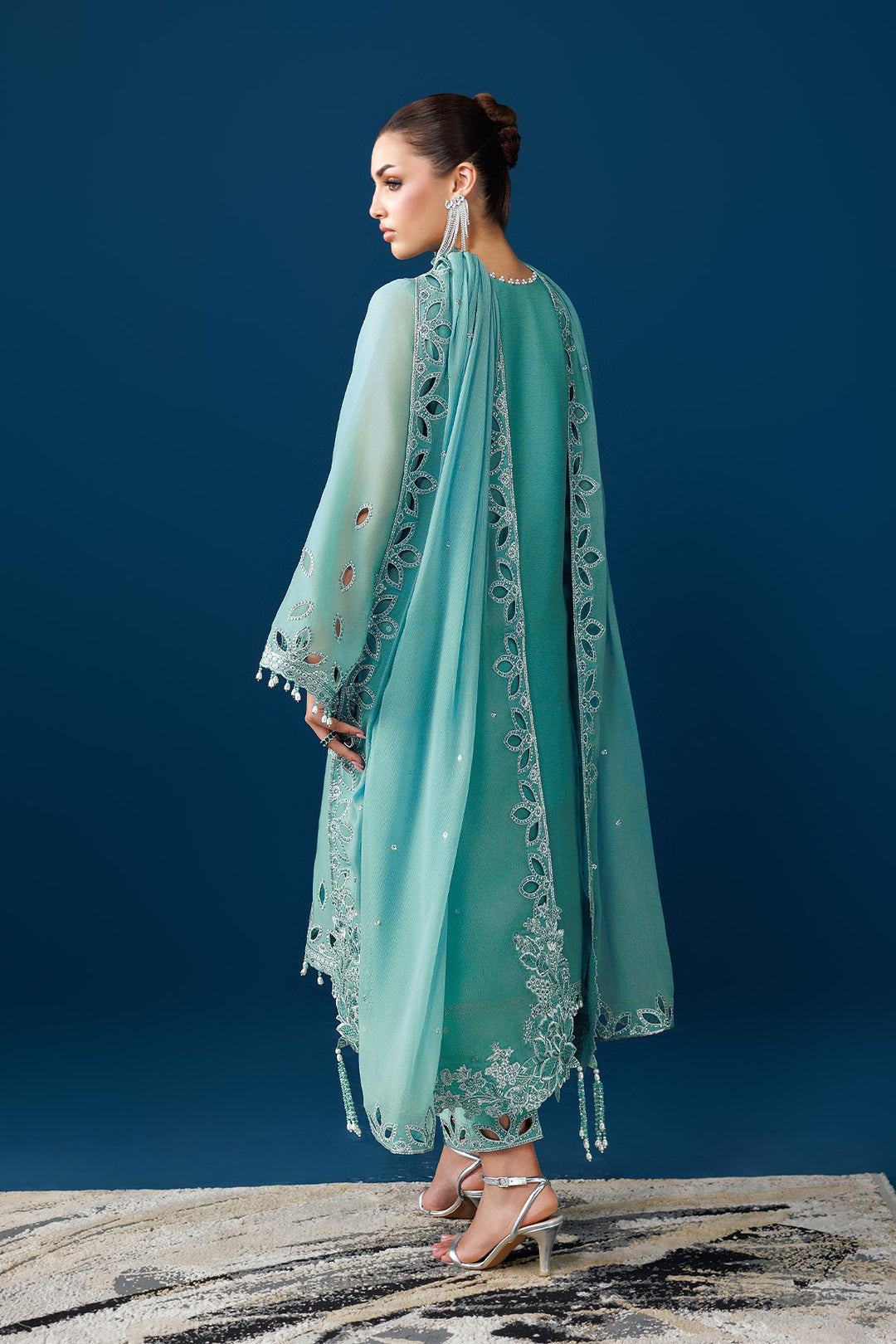 Alizeh AF-DUA-3034 Sea Glass Style — Mairaz Three-Piece Suit