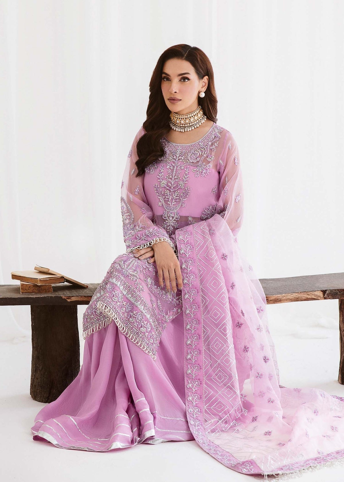 Noorain lilac shirt suit, reference outfit photograph 2 — Made by Mairaz reproduction