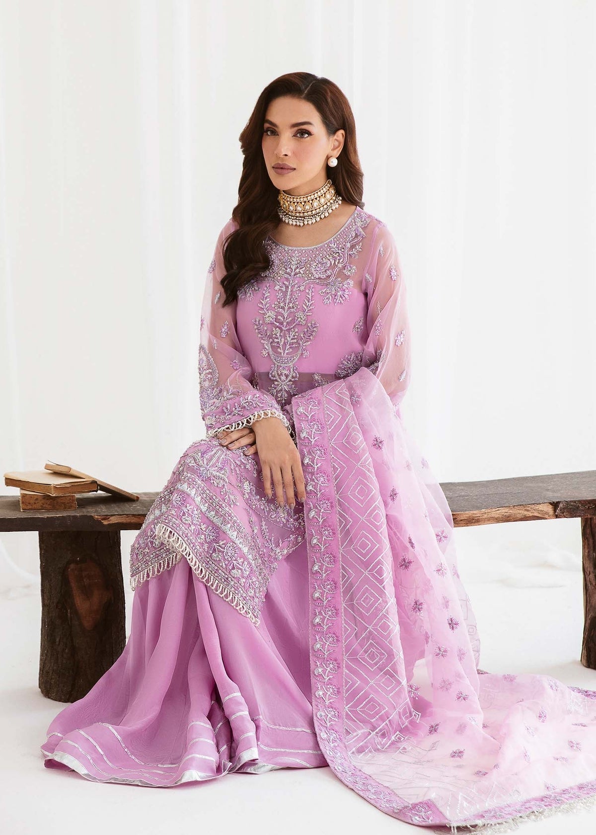 Noorain lilac shirt suit, reference outfit photograph 4 — Made by Mairaz reproduction