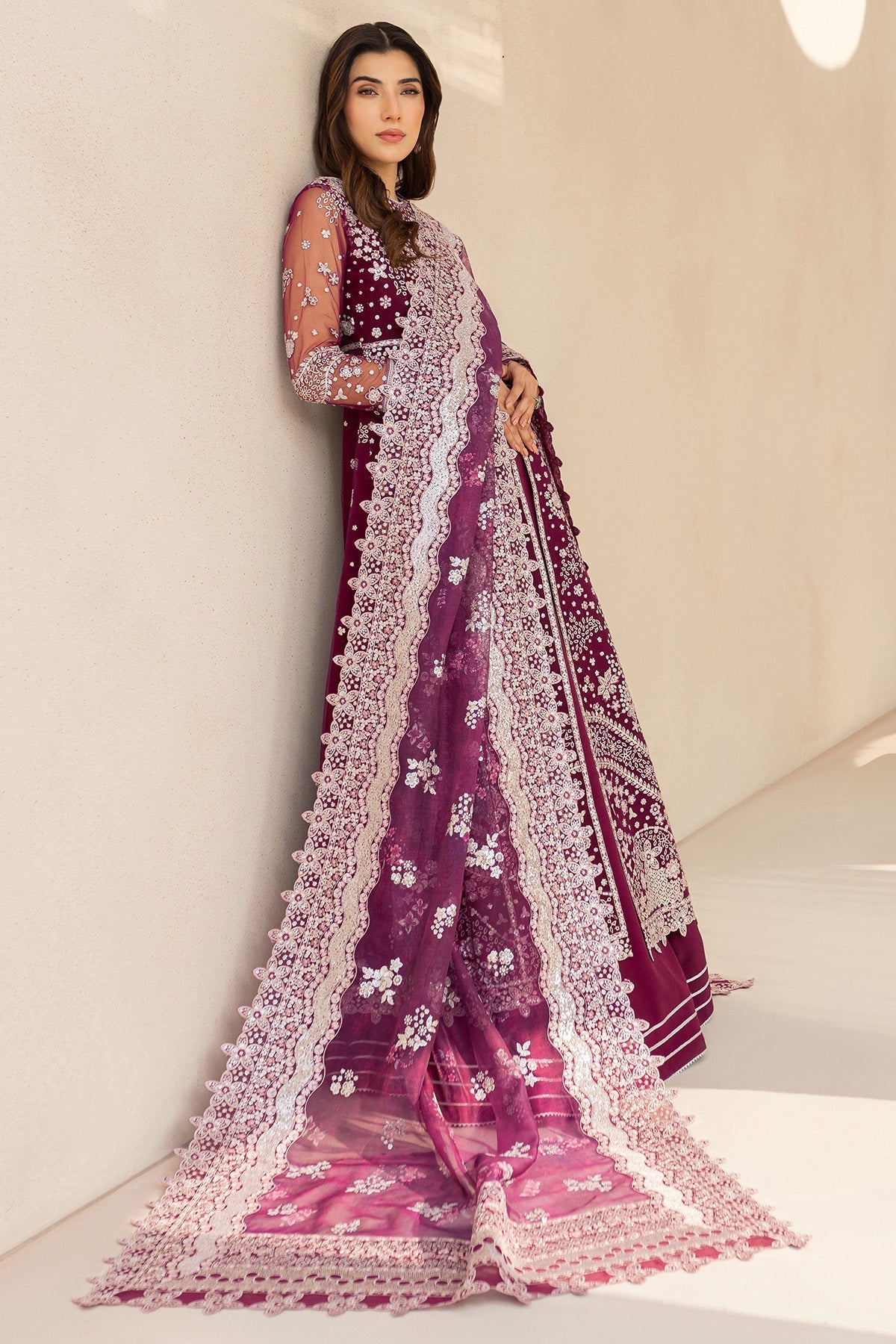 Farasha Merlot Dust Style — Mairaz Three-Piece Suit