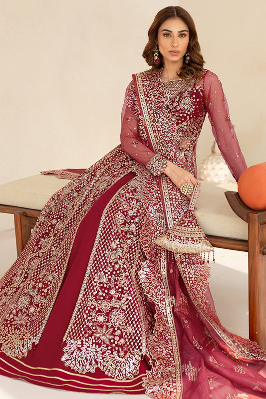 Farasha Carmine Allure Style — Mairaz Three-Piece Suit