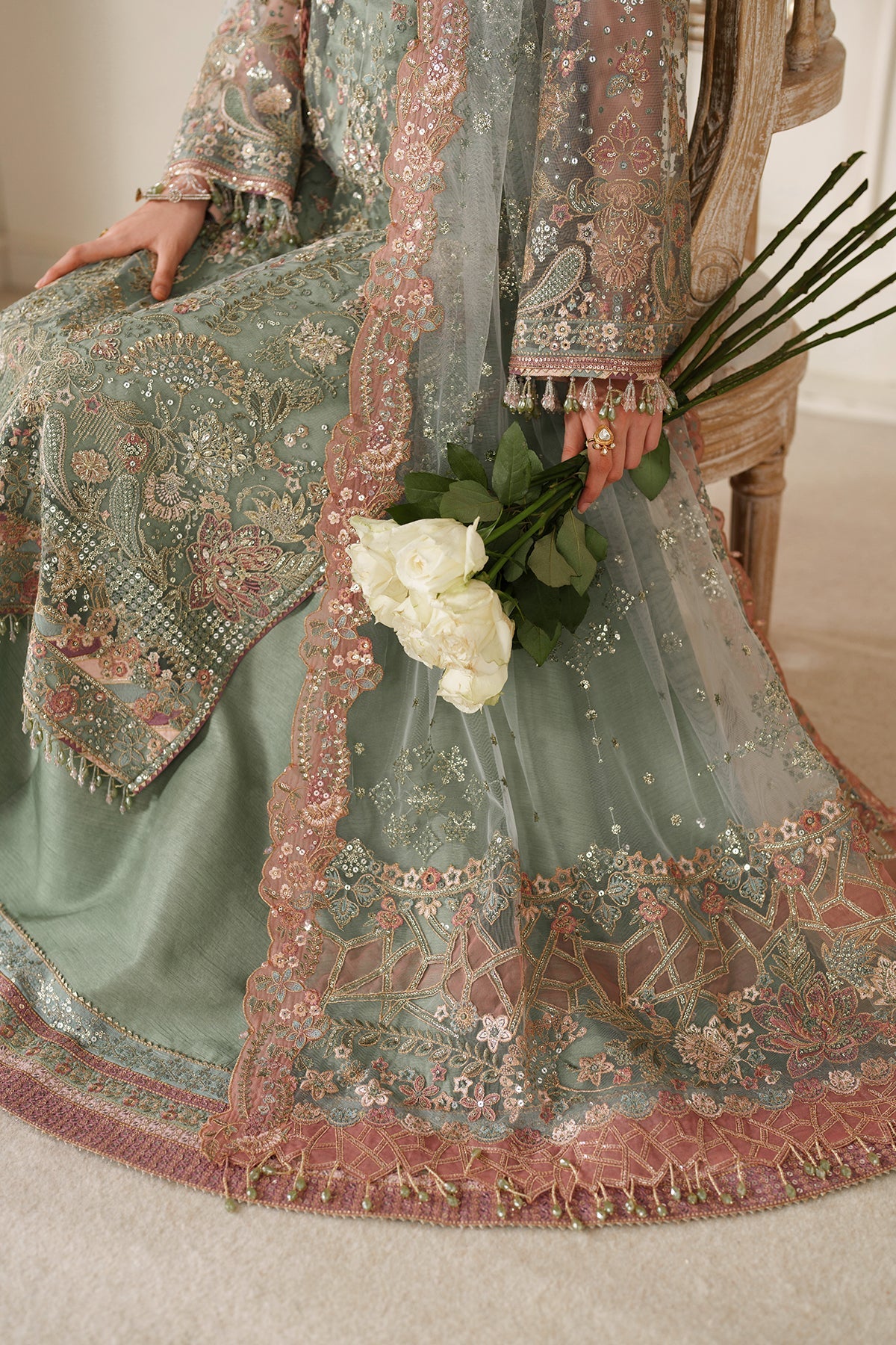 Baroque Chantelle CH14-06 style — Mairaz sage green three-piece suit reference, view 8 of 8