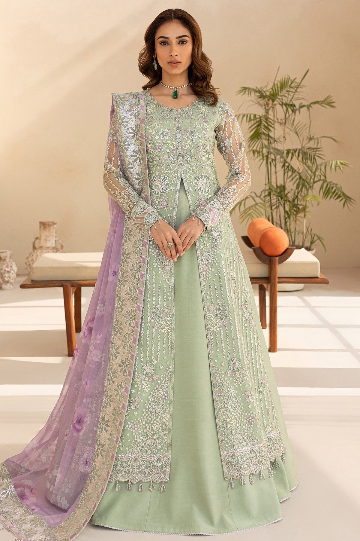 Farasha Sage Luxe Style — Mairaz Three-Piece Suit