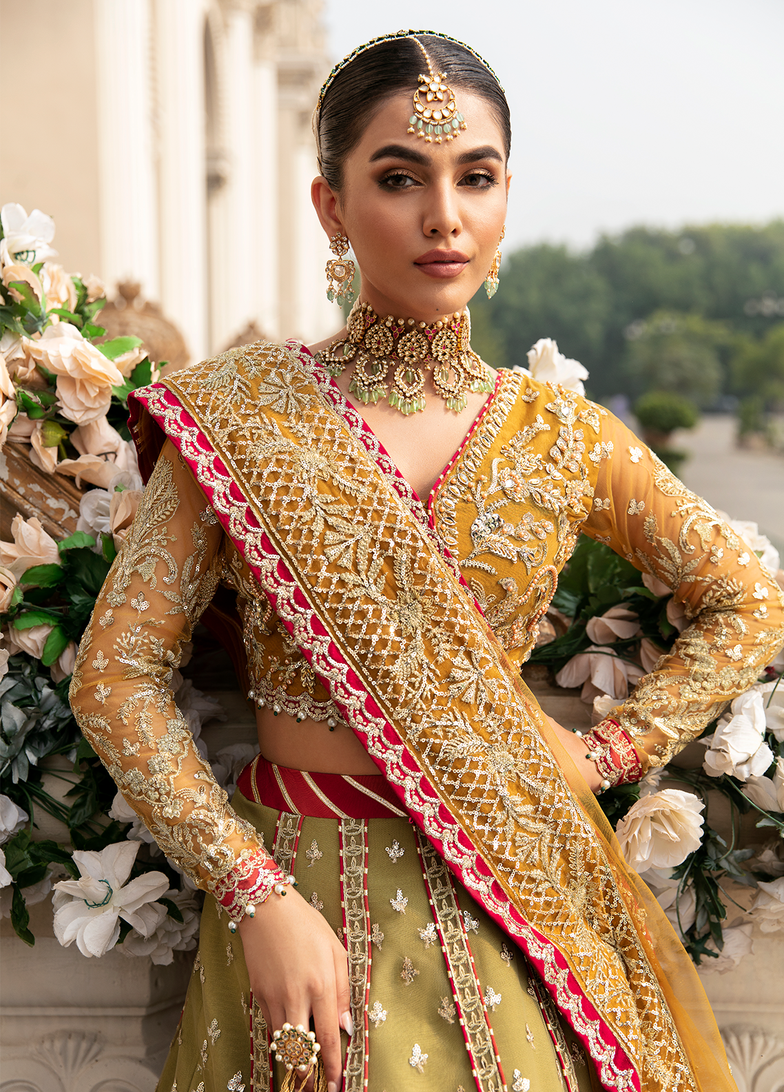 Gulaal Diya Style — Mairaz Lehenga