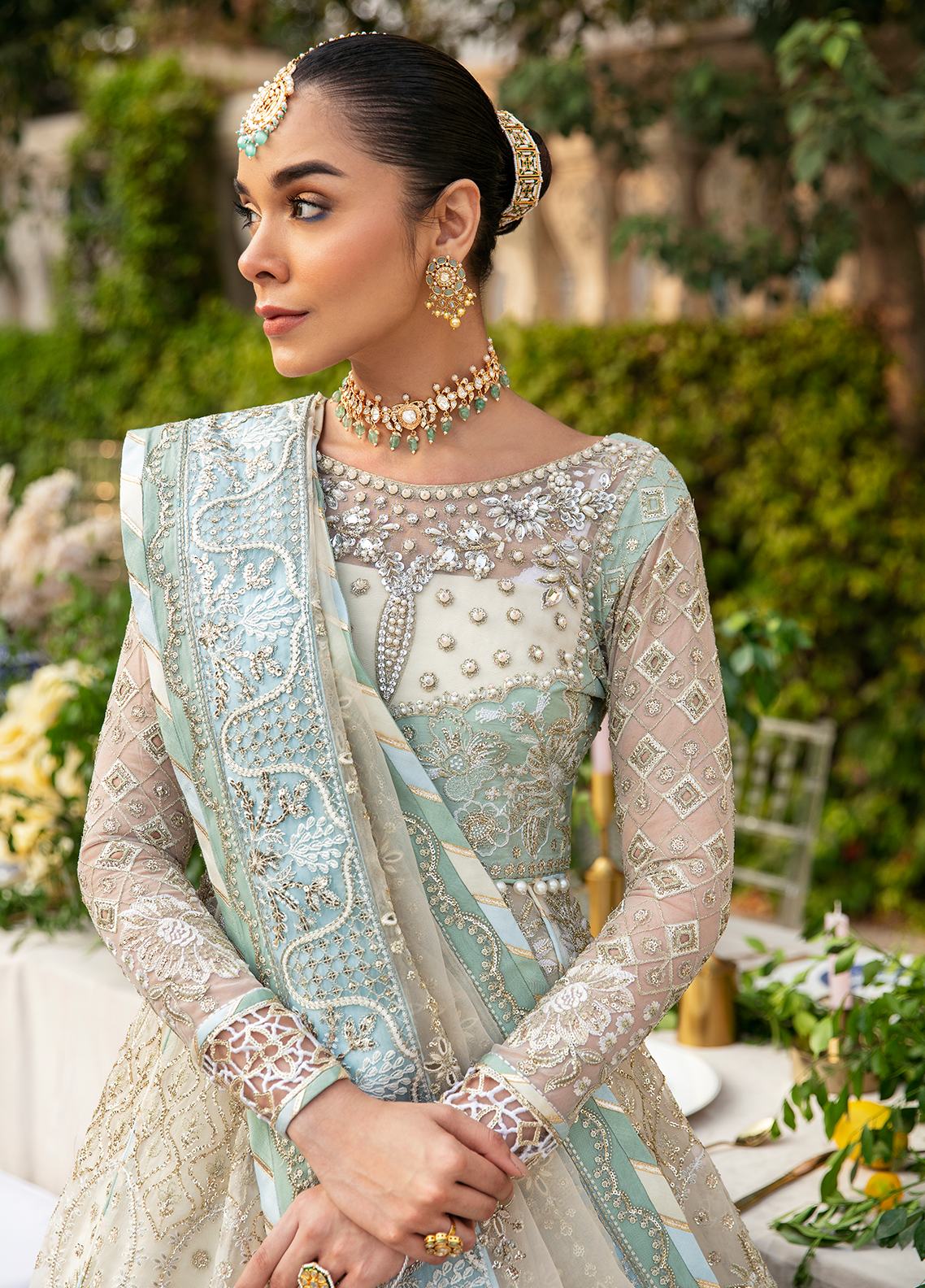 Gulaal Nareena Style — Mairaz Mint Green Long Frock