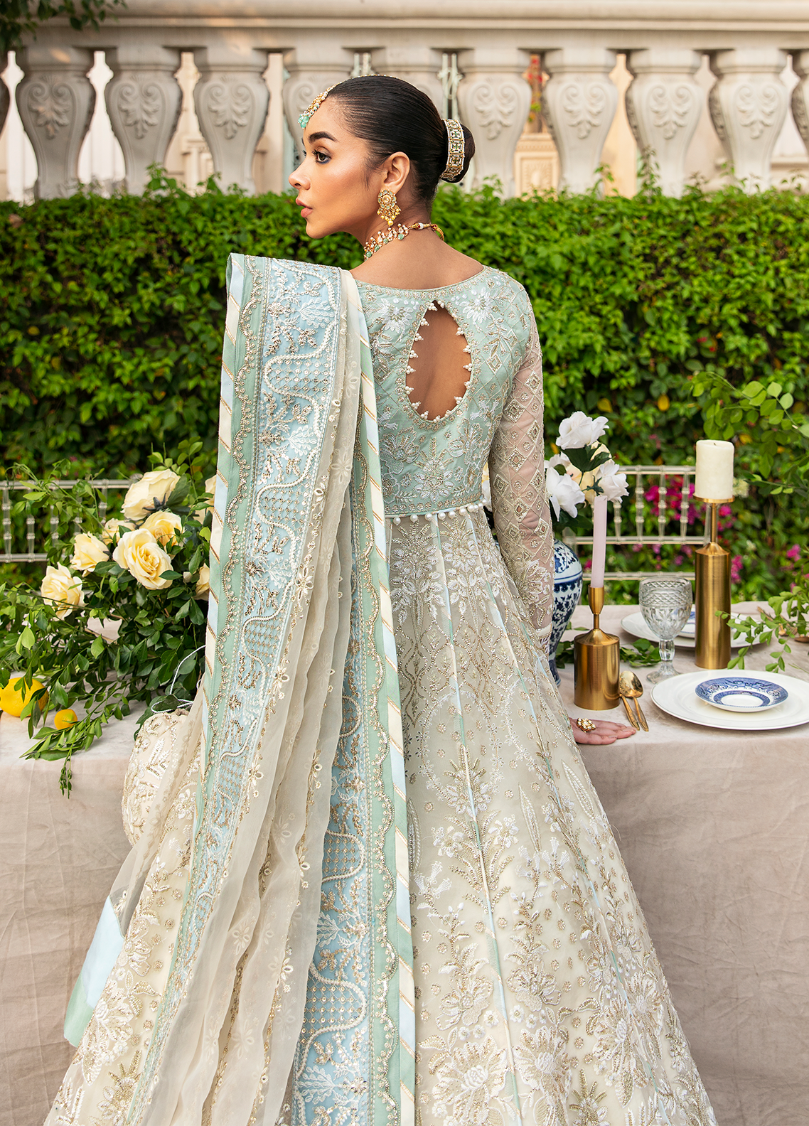 Gulaal Nareena Style — Mairaz Mint Green Long Frock