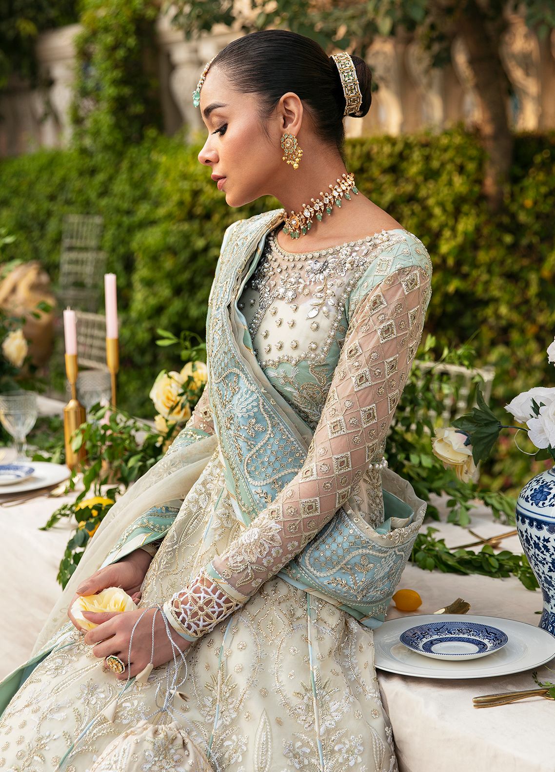 Gulaal Nareena Style — Mairaz Mint Green Long Frock