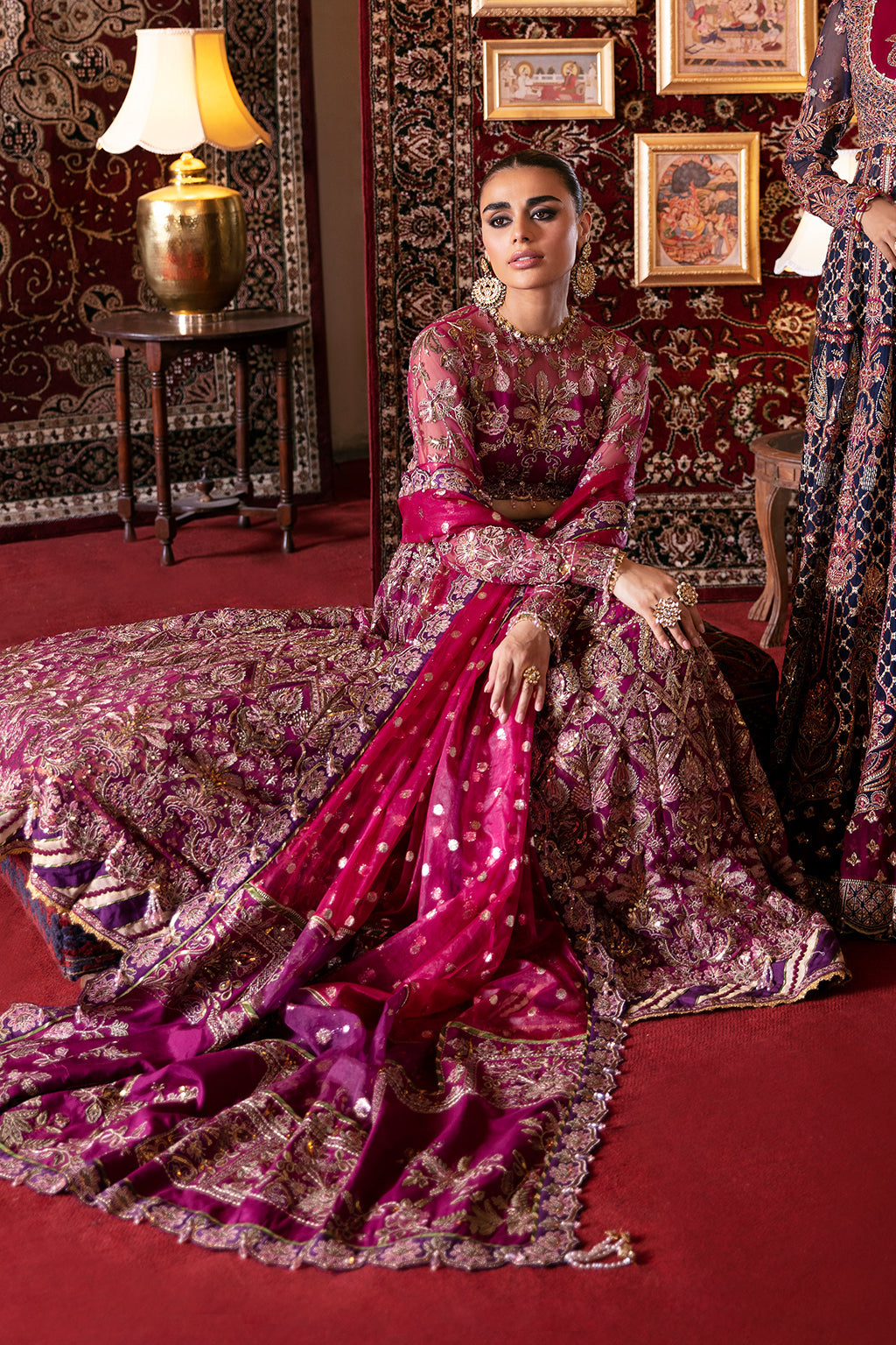 Afrozeh Abir Style — Mairaz Magenta Wedding Maxi
