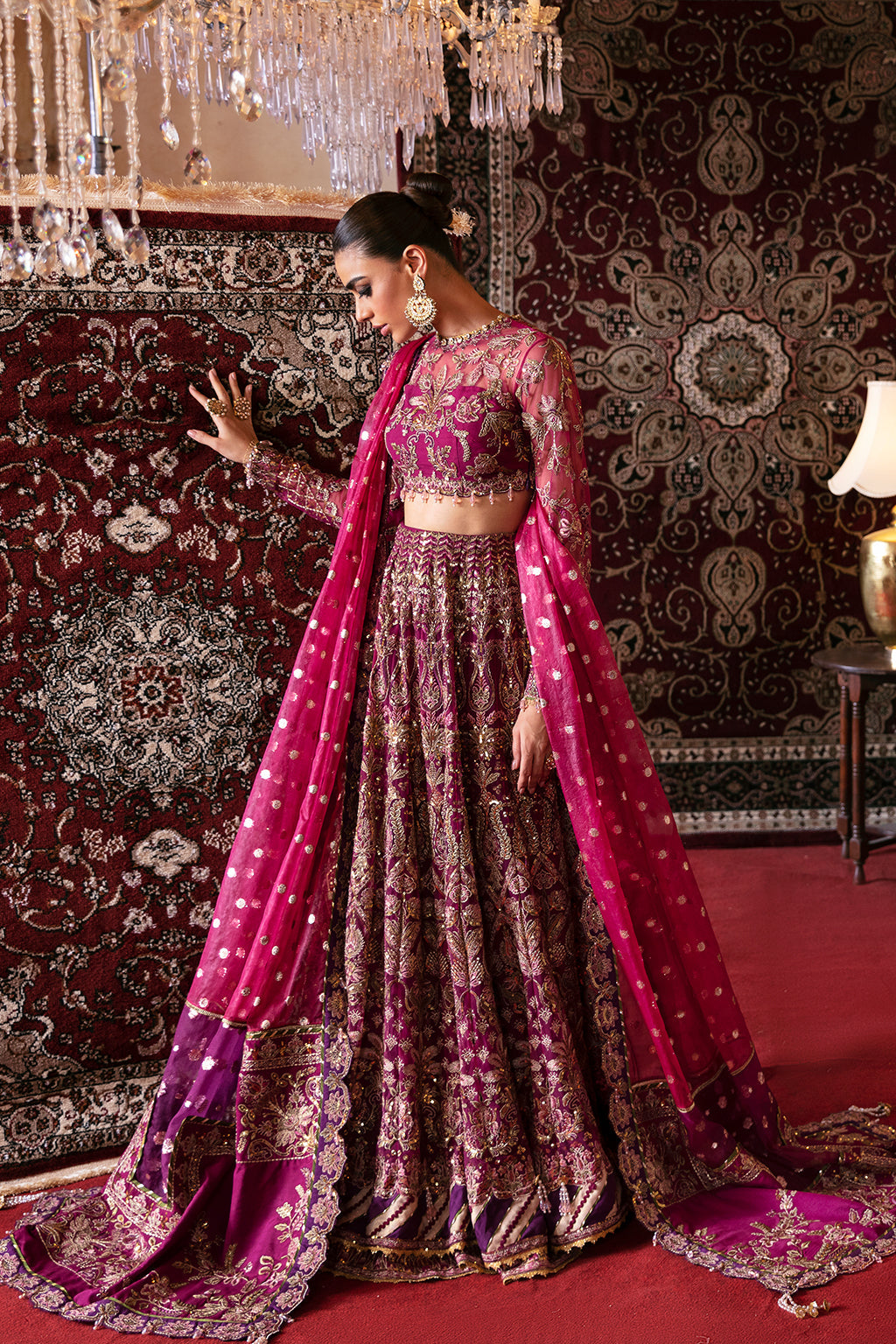 Afrozeh Abir Style — Mairaz Magenta Wedding Maxi