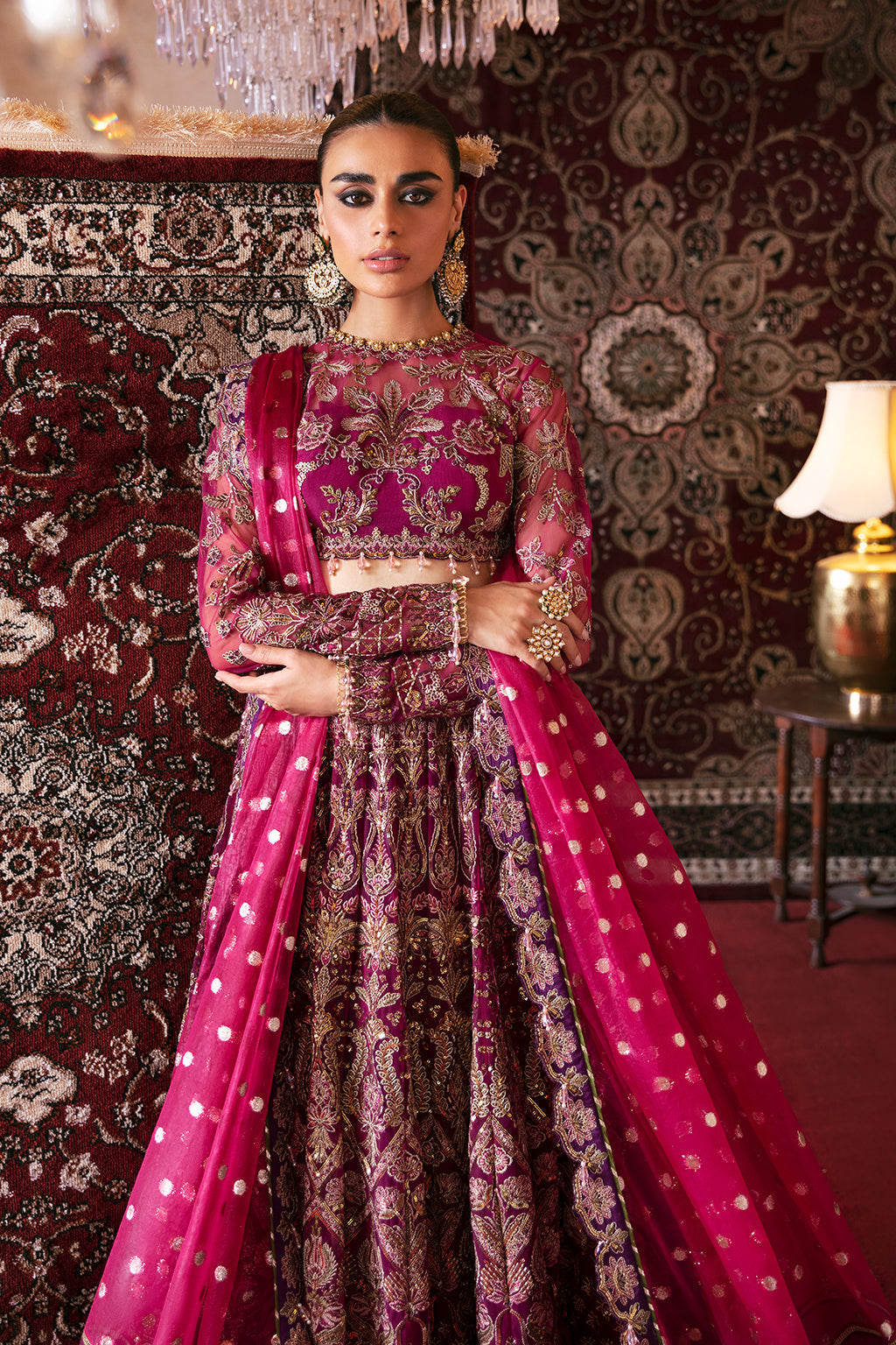 Afrozeh Abir Style — Mairaz Magenta Wedding Maxi