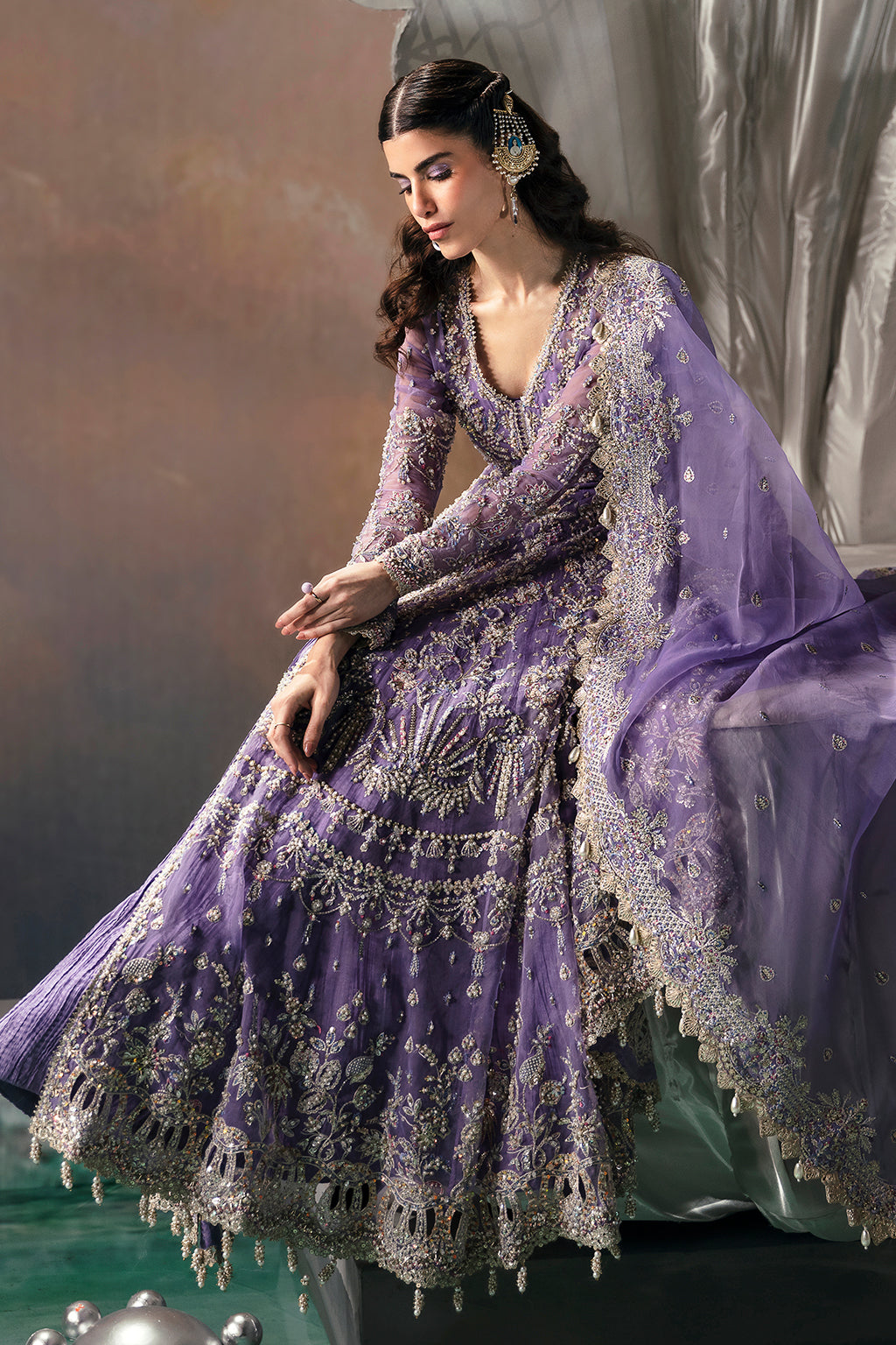 Afrozeh Eloah Style — Mairaz Lilac Long Frock