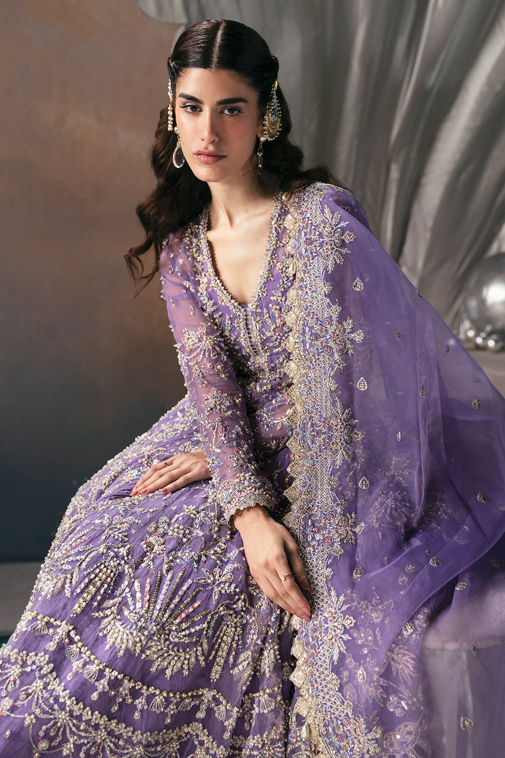 Afrozeh Eloah Style — Mairaz Lilac Long Frock