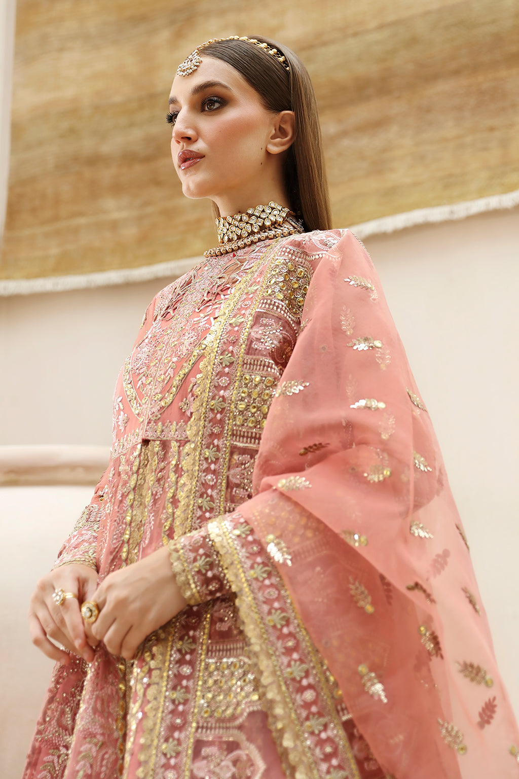 Afrozeh Shahpara Style — Mairaz Pink Three-Piece Suit