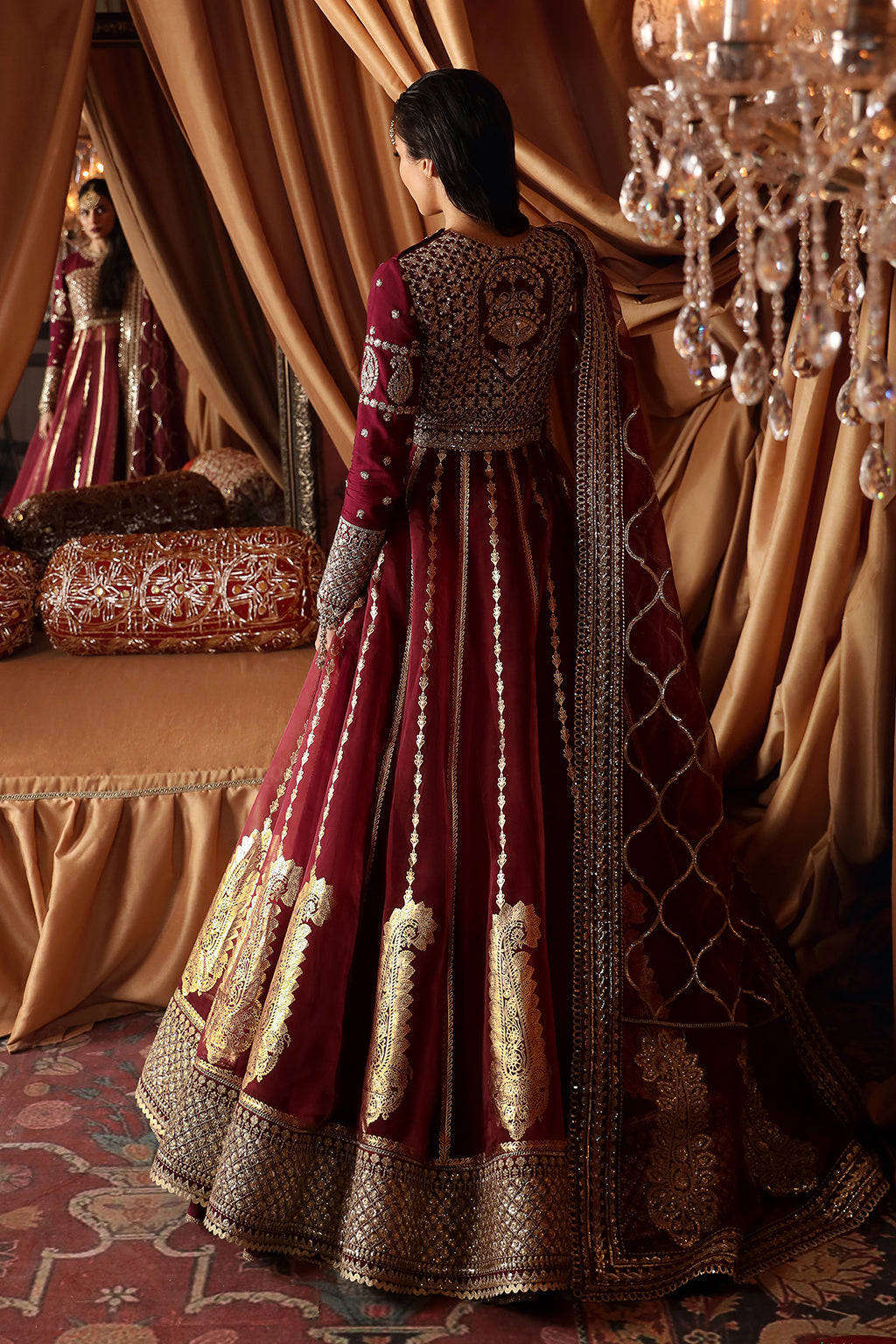 Afrozeh Muskan Style — Mairaz Magenta Three-Piece Suit