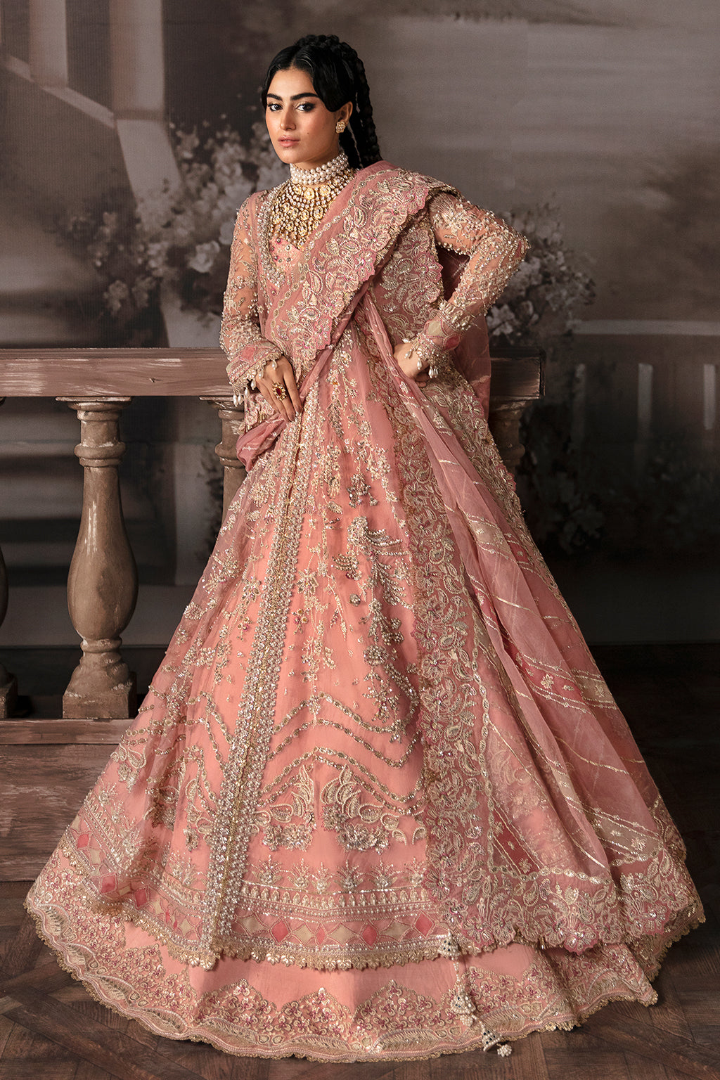 Afrozeh Victoria Style — Mairaz Pink Three-Piece Suit