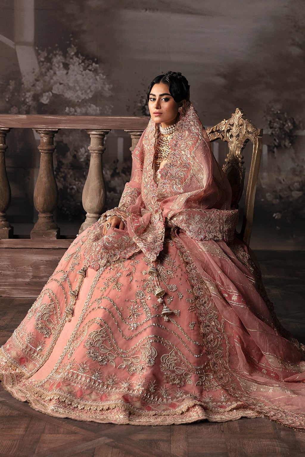 Afrozeh Victoria Style — Mairaz Pink Three-Piece Suit