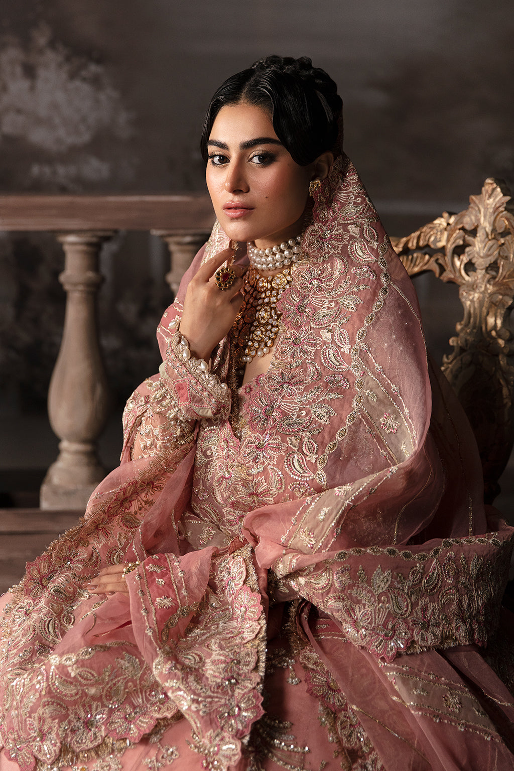 Afrozeh Lavinia Style — Mairaz Rust Wedding Maxi