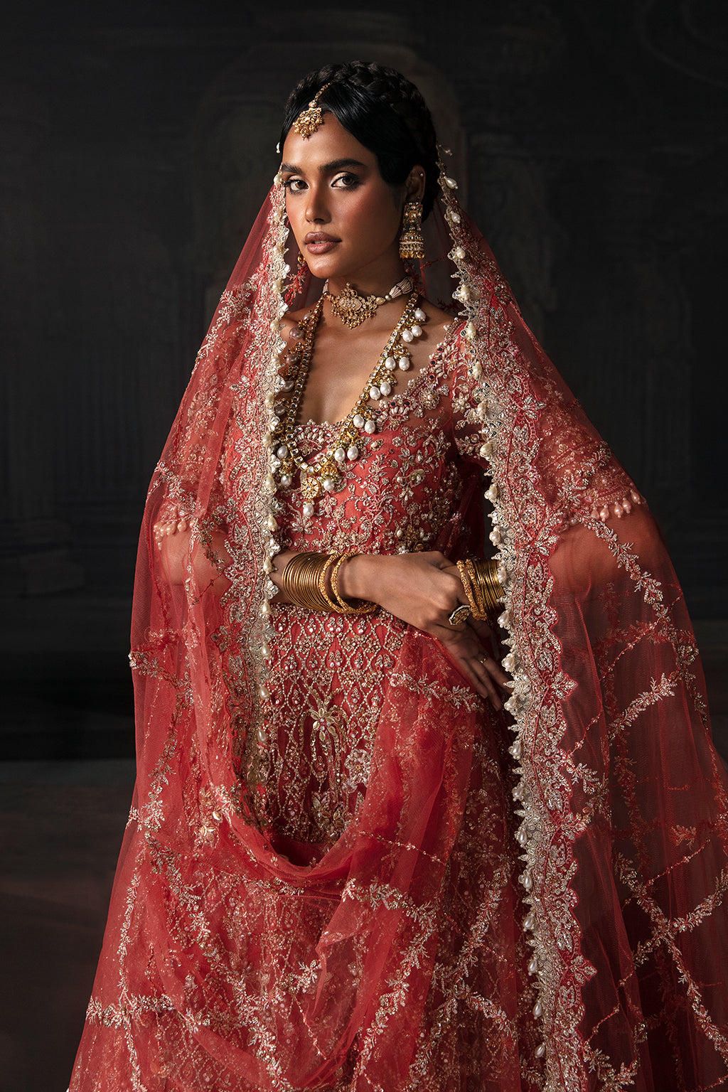 Afrozeh Lavinia Style — Mairaz Rust Wedding Maxi
