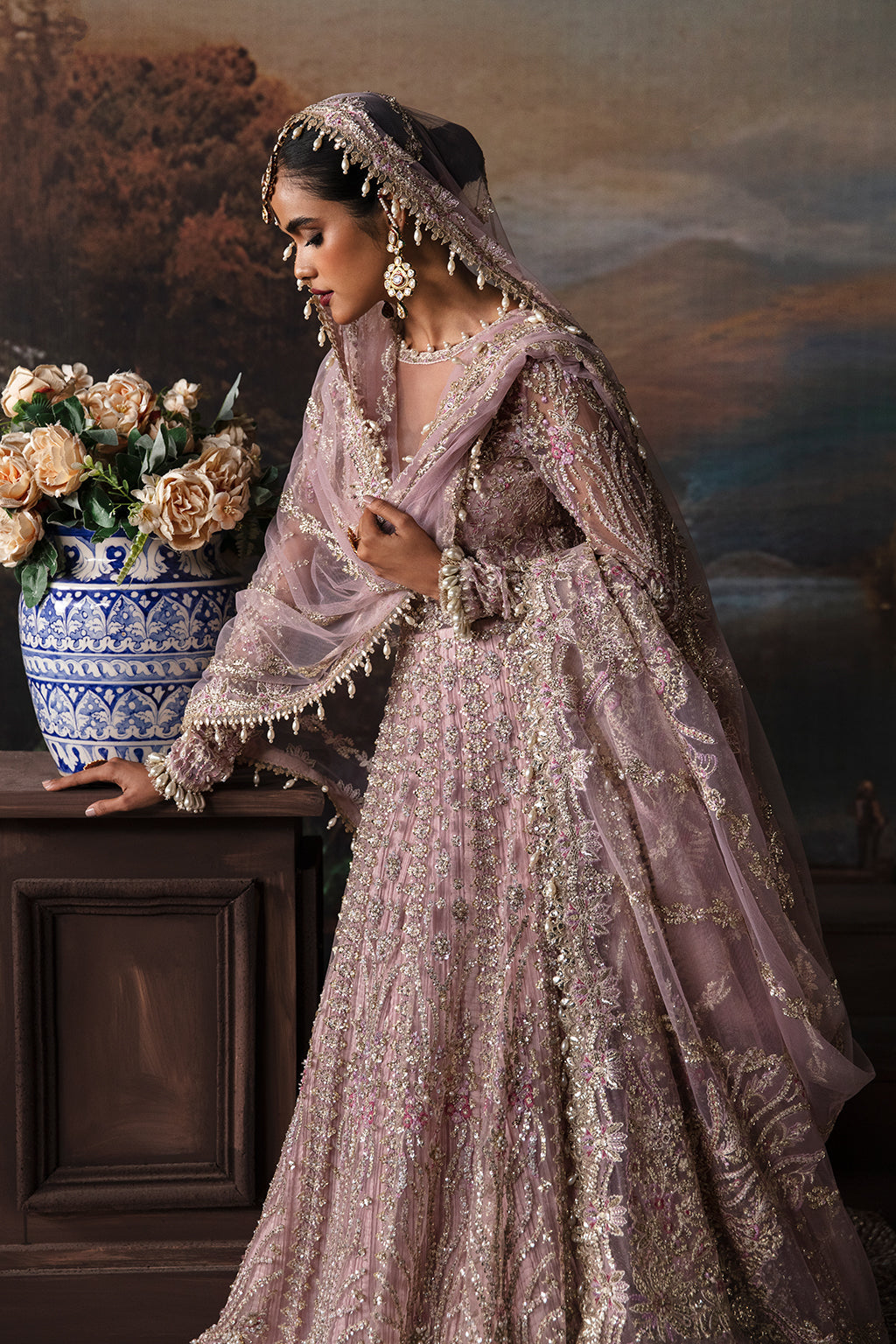 Afrozeh Isabella Style — Mairaz Lilac Wedding Maxi