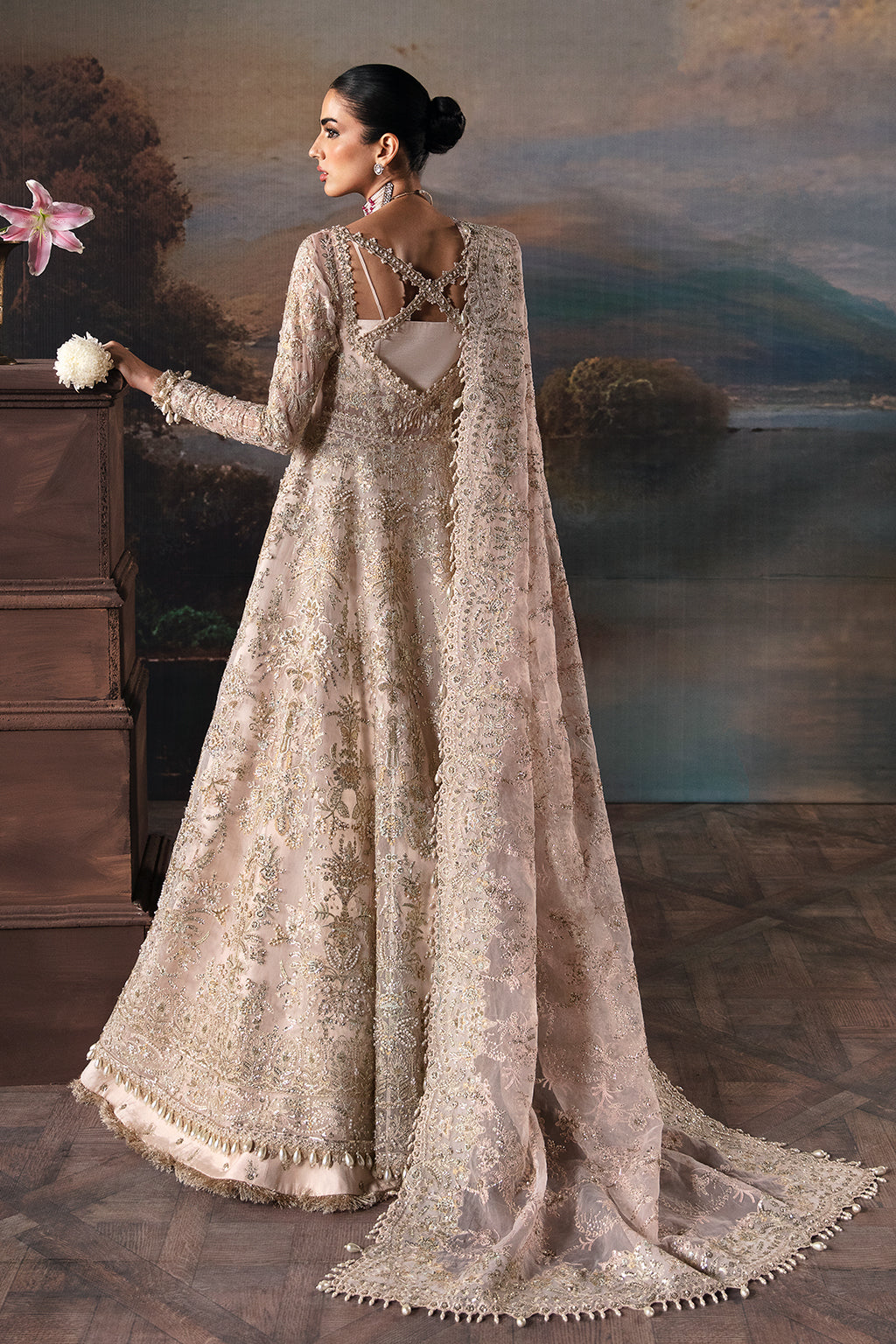 Afrozeh Clara Style — Mairaz Pink Wedding Maxi