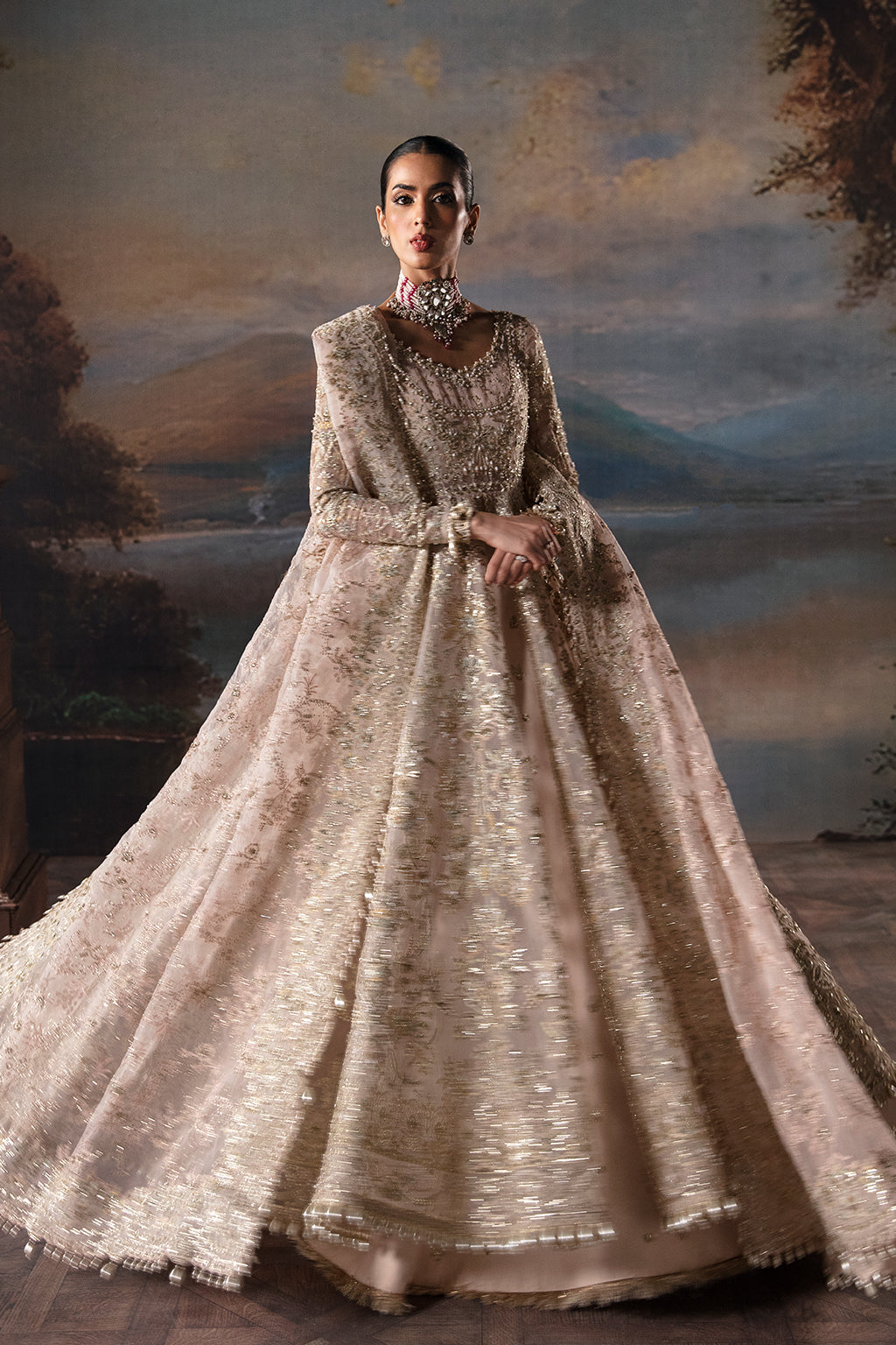 Afrozeh Clara Style — Mairaz Pink Wedding Maxi