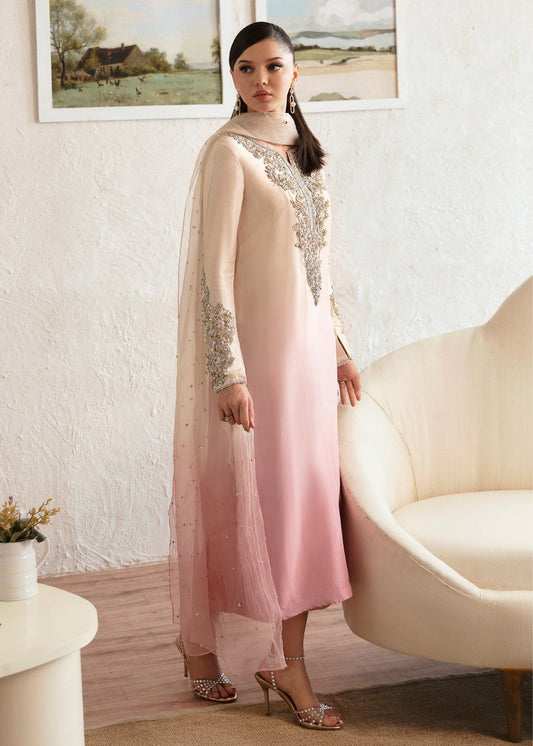 Kanwal Malik Maura style — Mairaz ombre pink three-piece suit reference, view 1 of 6