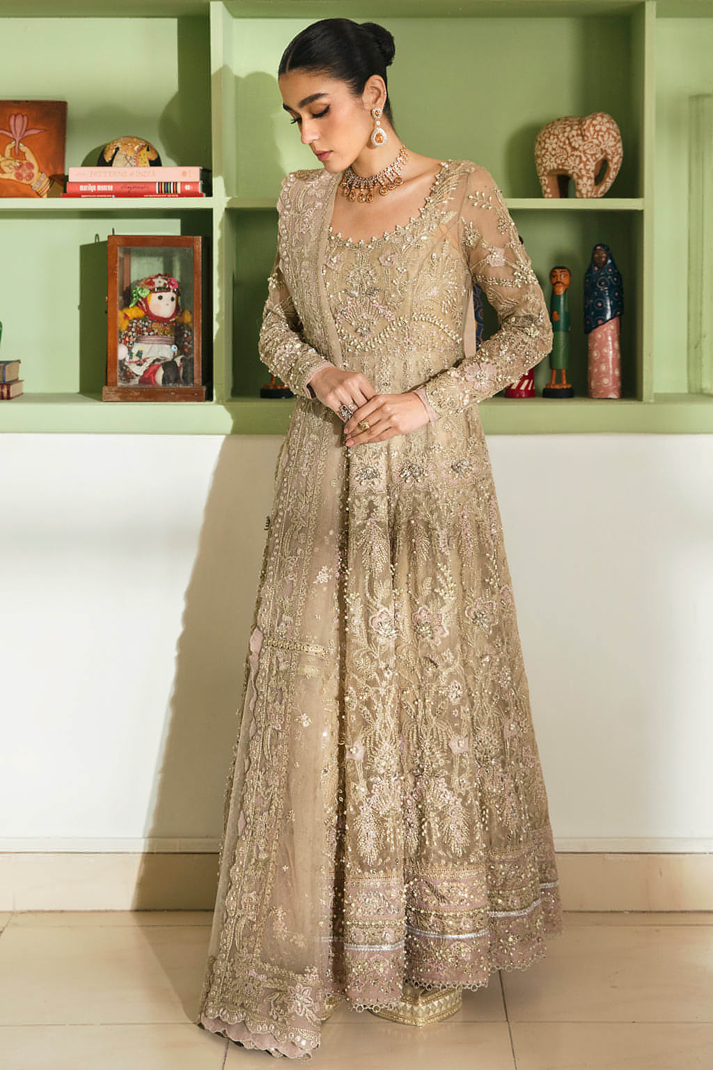 Soraya Royale style — Mairaz beige lehenga reference, view 7 of 8