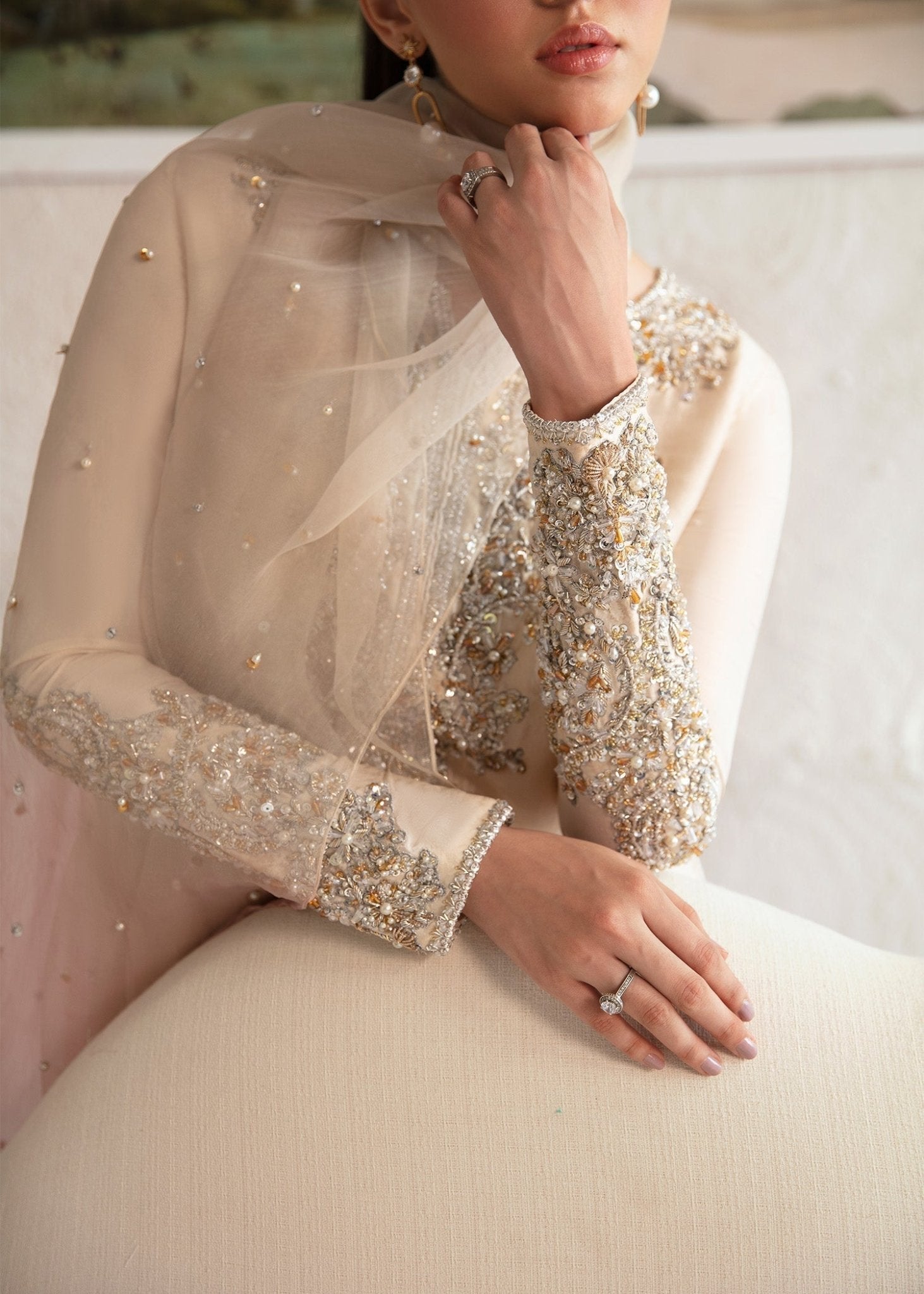 Kanwal Malik Maura style — Mairaz ombre pink three-piece suit reference, view 6 of 6