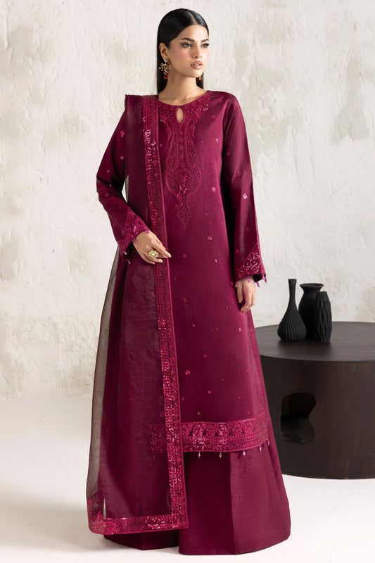 Farasha Fuchsia Glow Style — Mairaz Three-Piece Suit