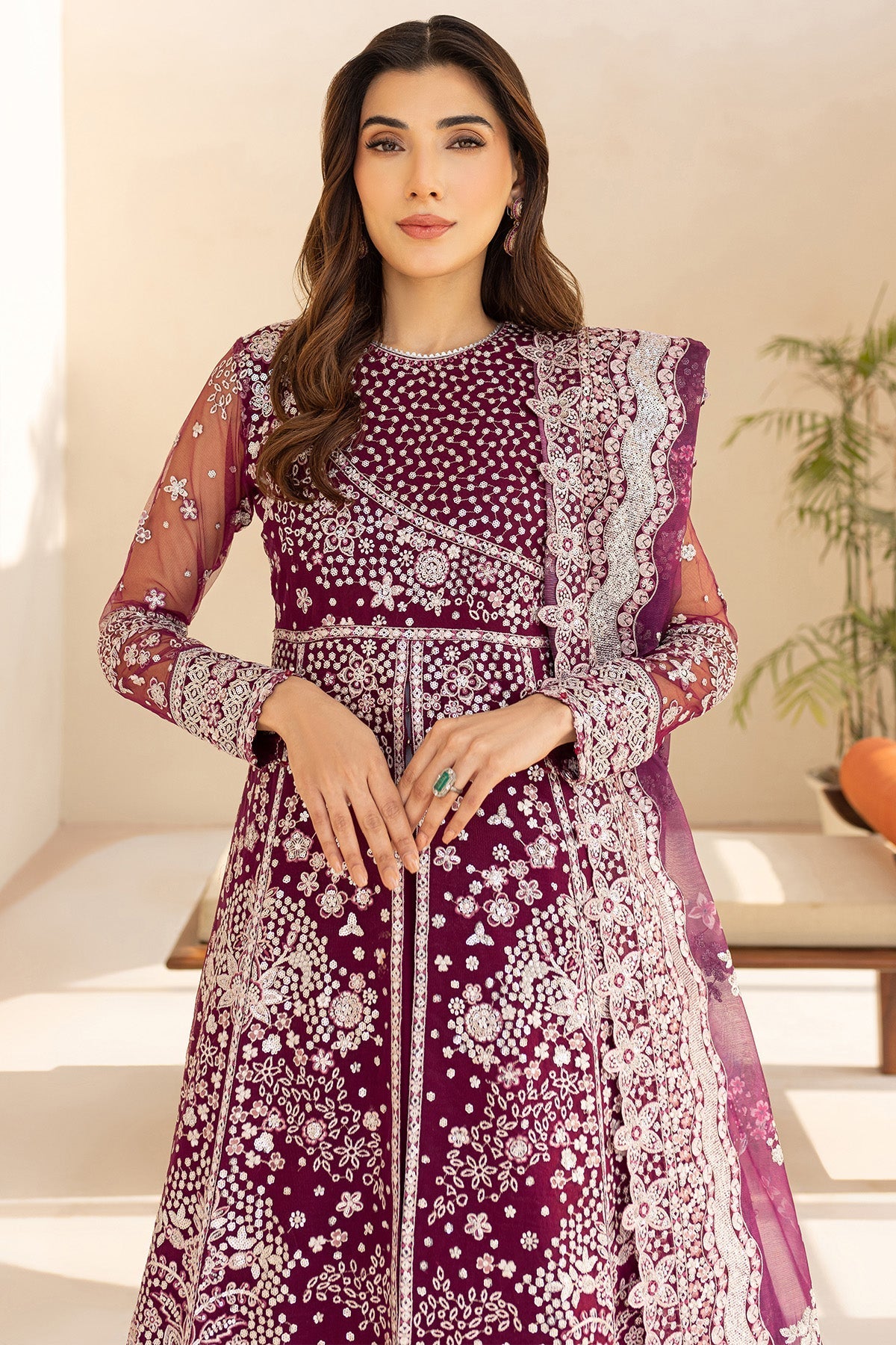 Farasha Merlot Dust Style — Mairaz Three-Piece Suit