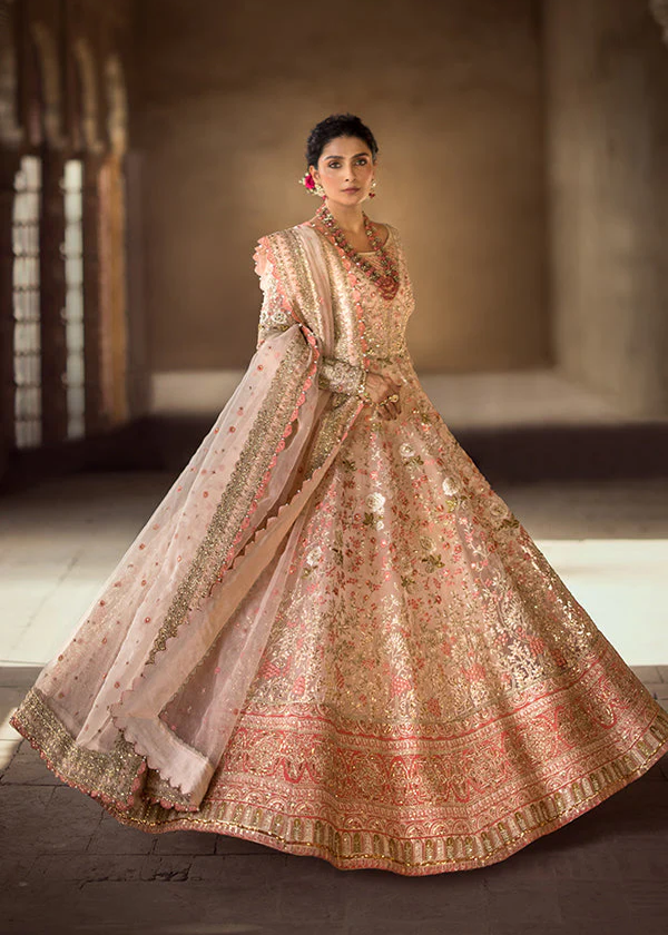 Erum Khan Zohra Style — Mairaz Soft Pink Wedding Maxi