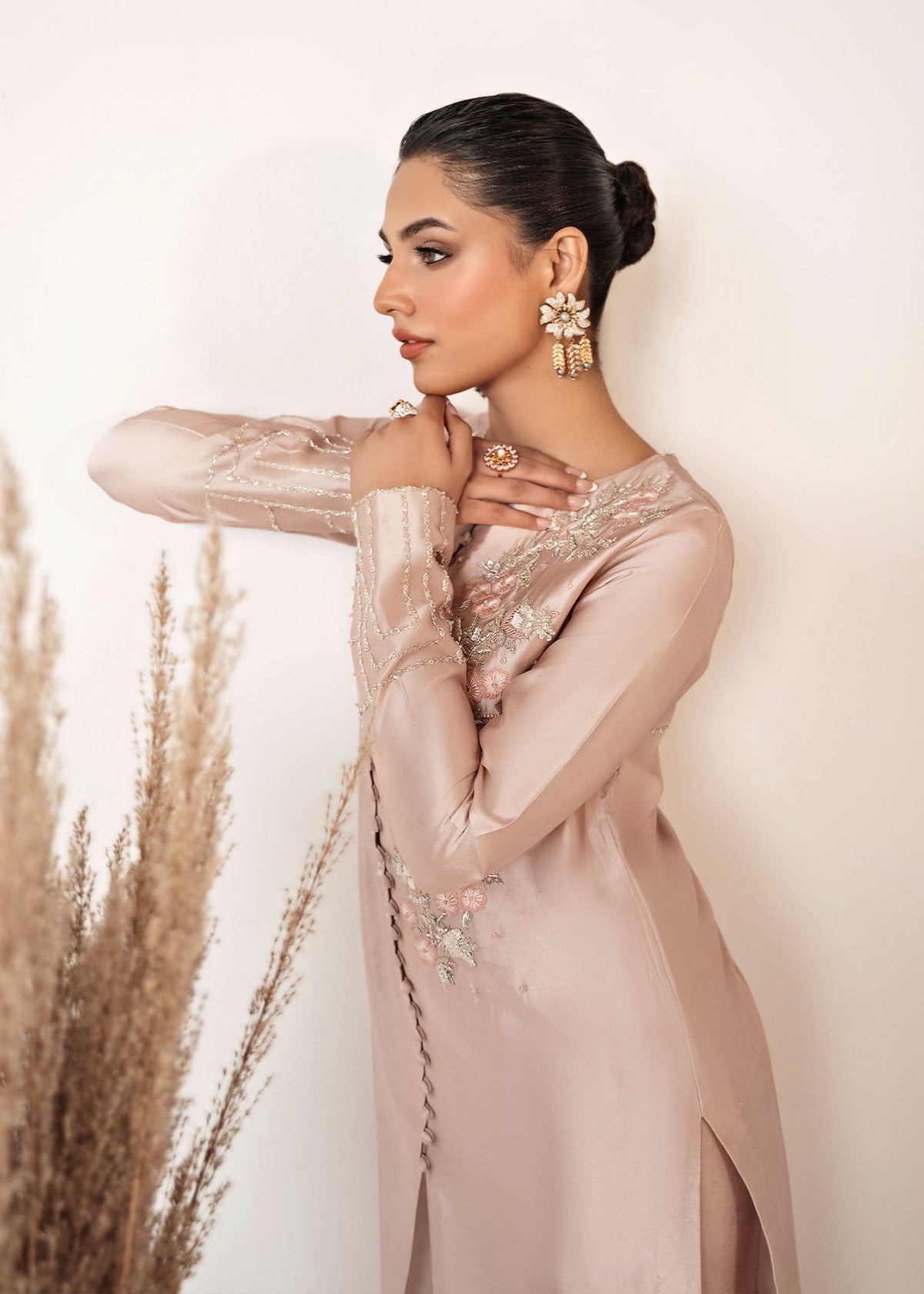 Ember pink kaftan, reference outfit photograph 2 — Made by Mairaz reproduction