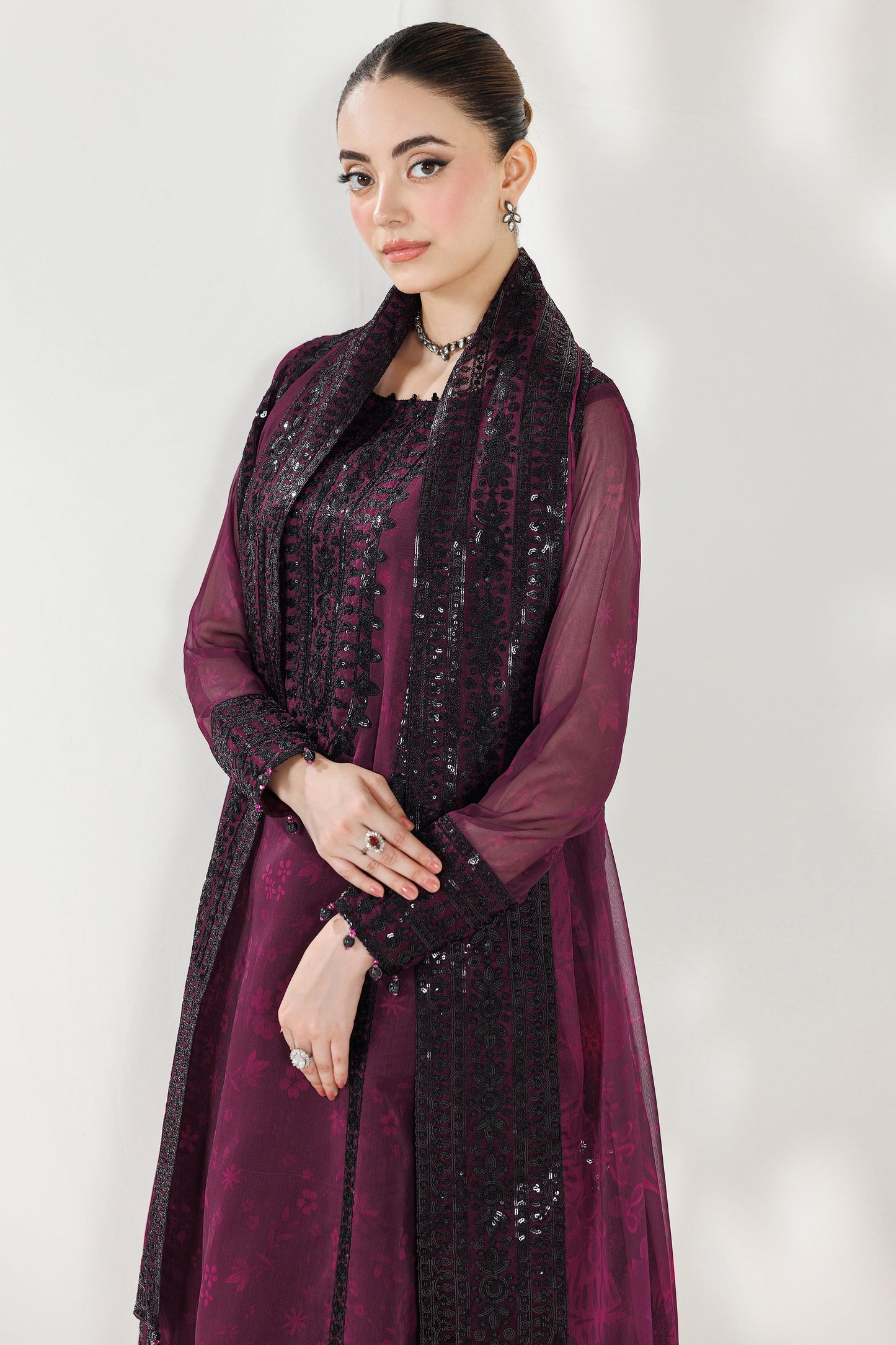 Farasha Violet Eclips Style — Mairaz Three-Piece Suit