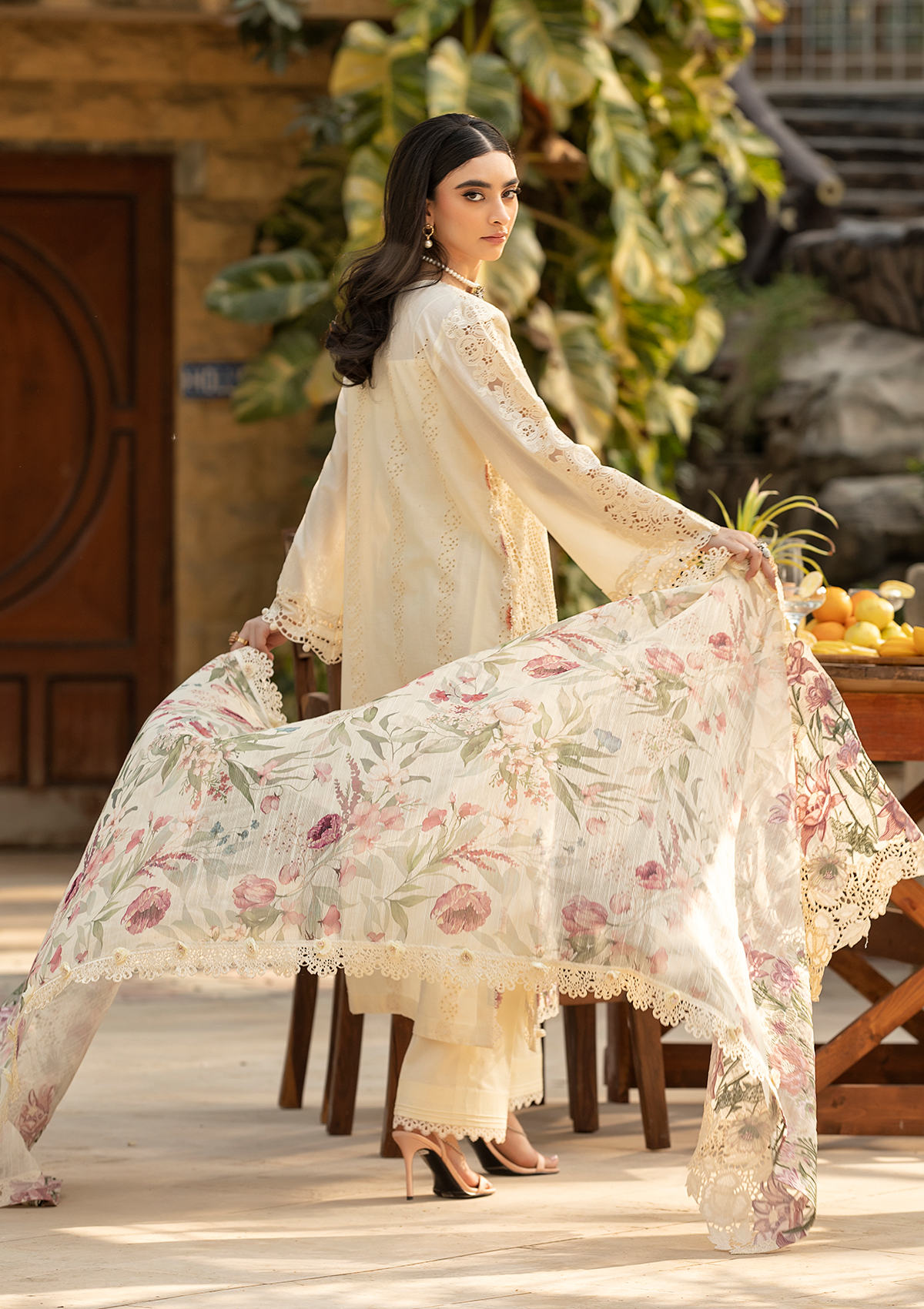 Elaf Premium ELM-11 Kohinoor Style — Mairaz Off White Lawn Suit