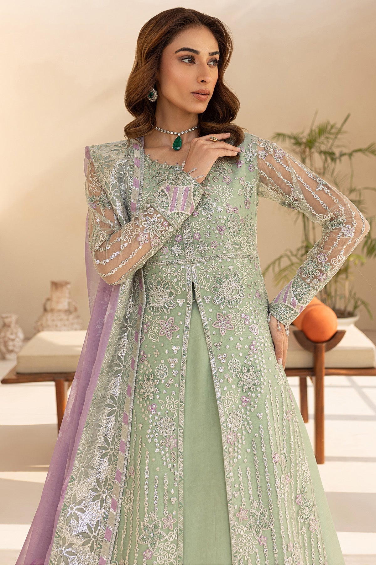 Farasha Sage Luxe Style — Mairaz Three-Piece Suit