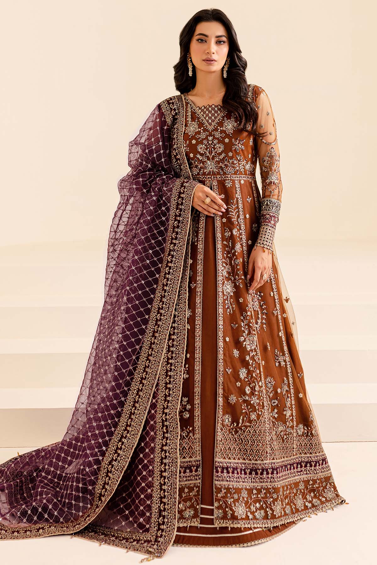 Farasha Crimson Allure Style — Mairaz Three-Piece Suit