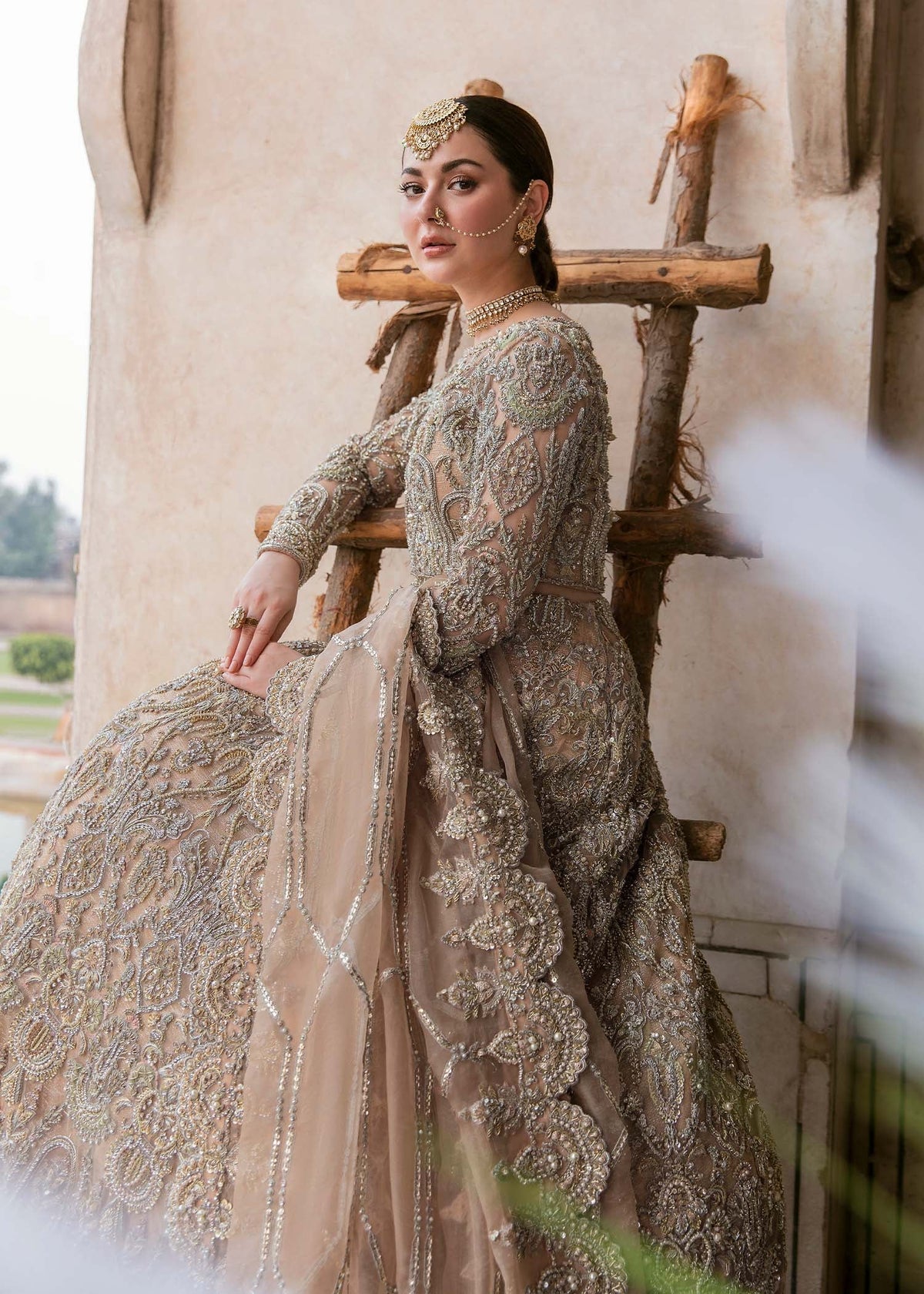 Kanwal Malik Zaina Style — Mairaz Gold Lehenga