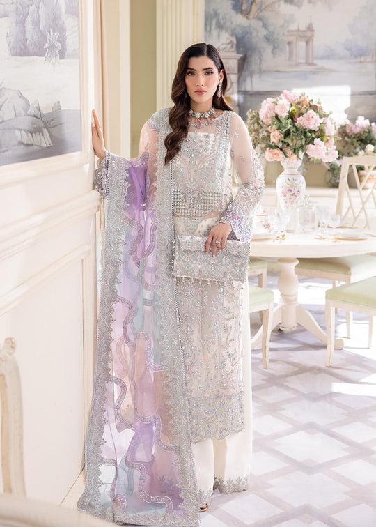 Kanwal Malik Lumina Style — Mairaz White Three-Piece Suit