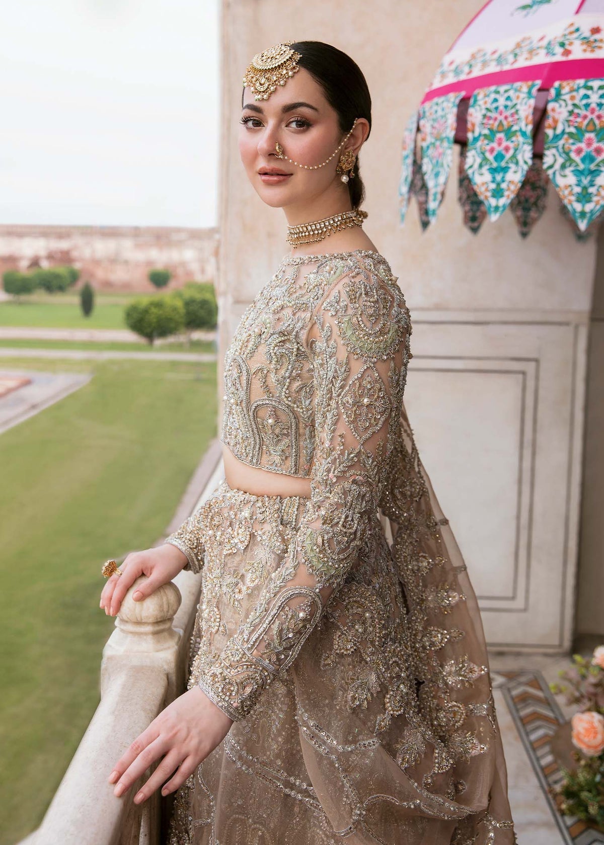 Kanwal Malik Zaina Style — Mairaz Gold Lehenga