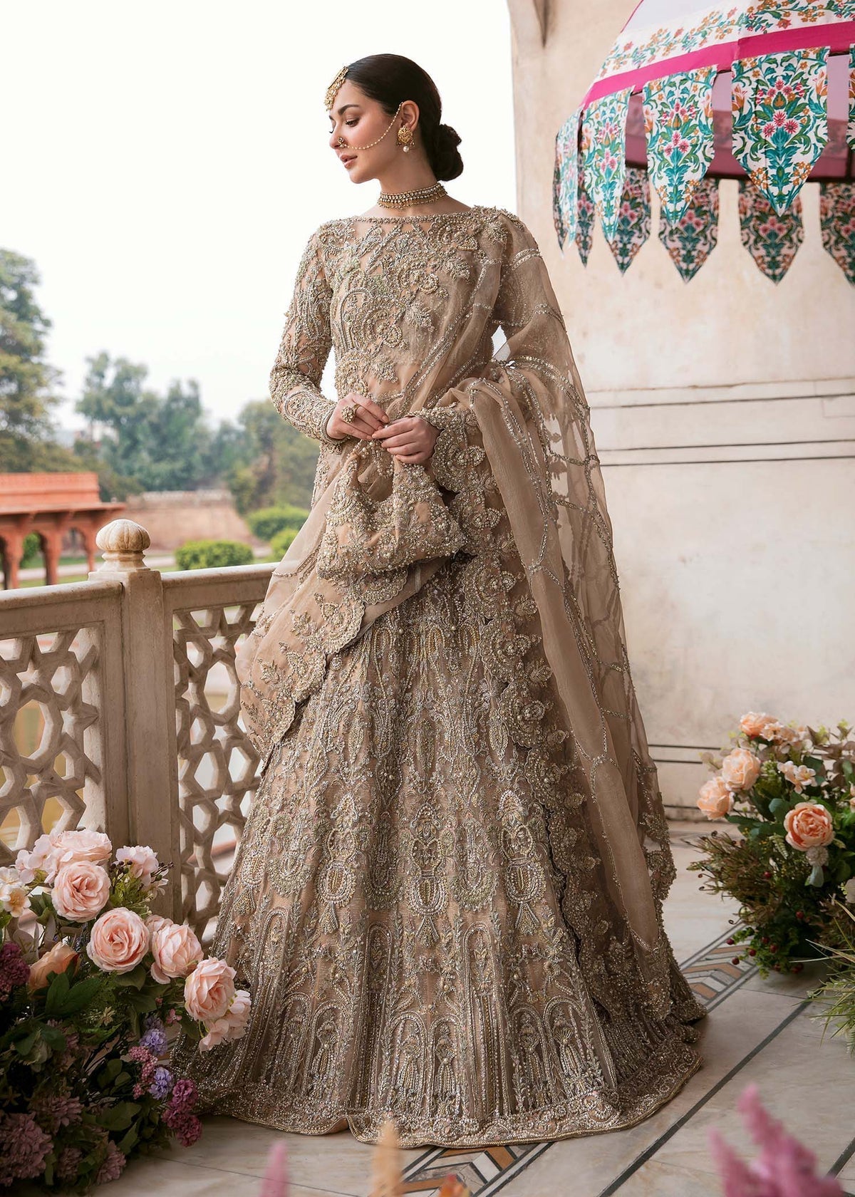 Kanwal Malik Zaina Style — Mairaz Gold Lehenga