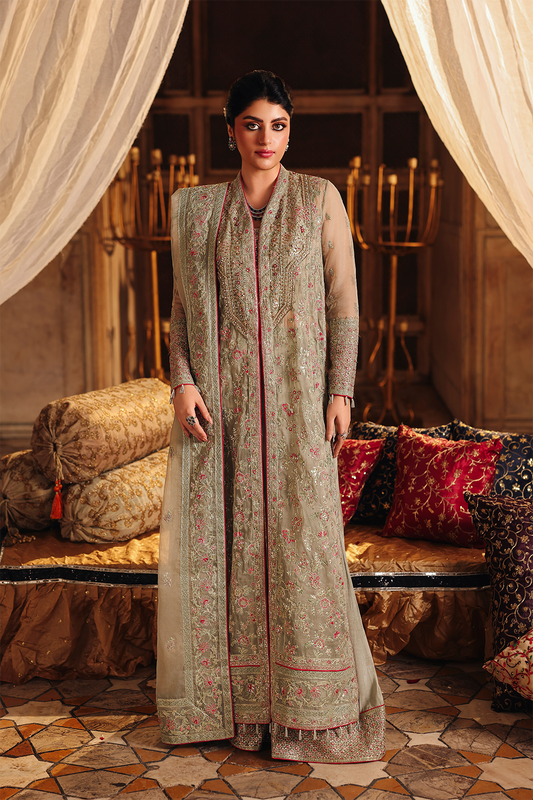 Saad Shaikh Nashmia Style — Mairaz Mint Three-Piece Suit