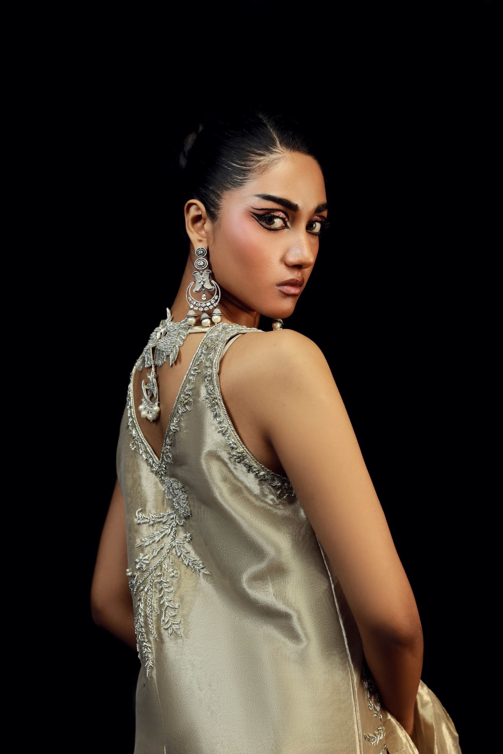 Ayesha Somaya Ayra Style — Mairaz Gold Three-Piece Suit