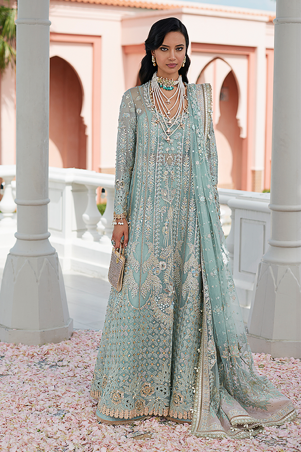 Suffuse Zille Style — Mairaz Mint Blue Three-Piece Suit