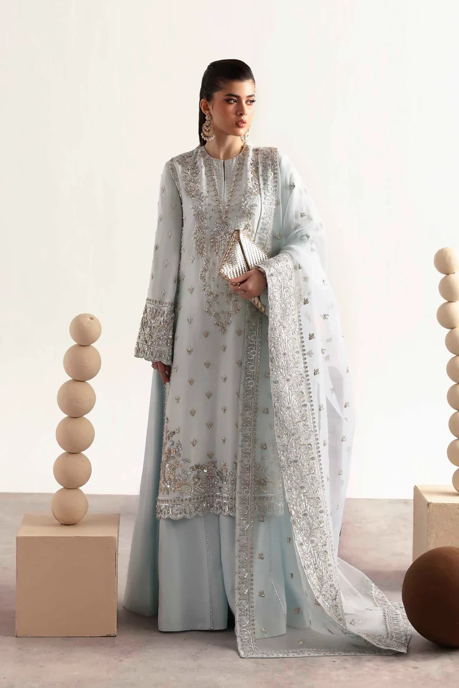 Akbar Aslam Fawn Style — Mairaz Three-Piece Suit